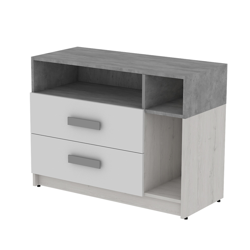 Изображение товара Комод Сканди К2 900x450x650 дуб эльза/белый