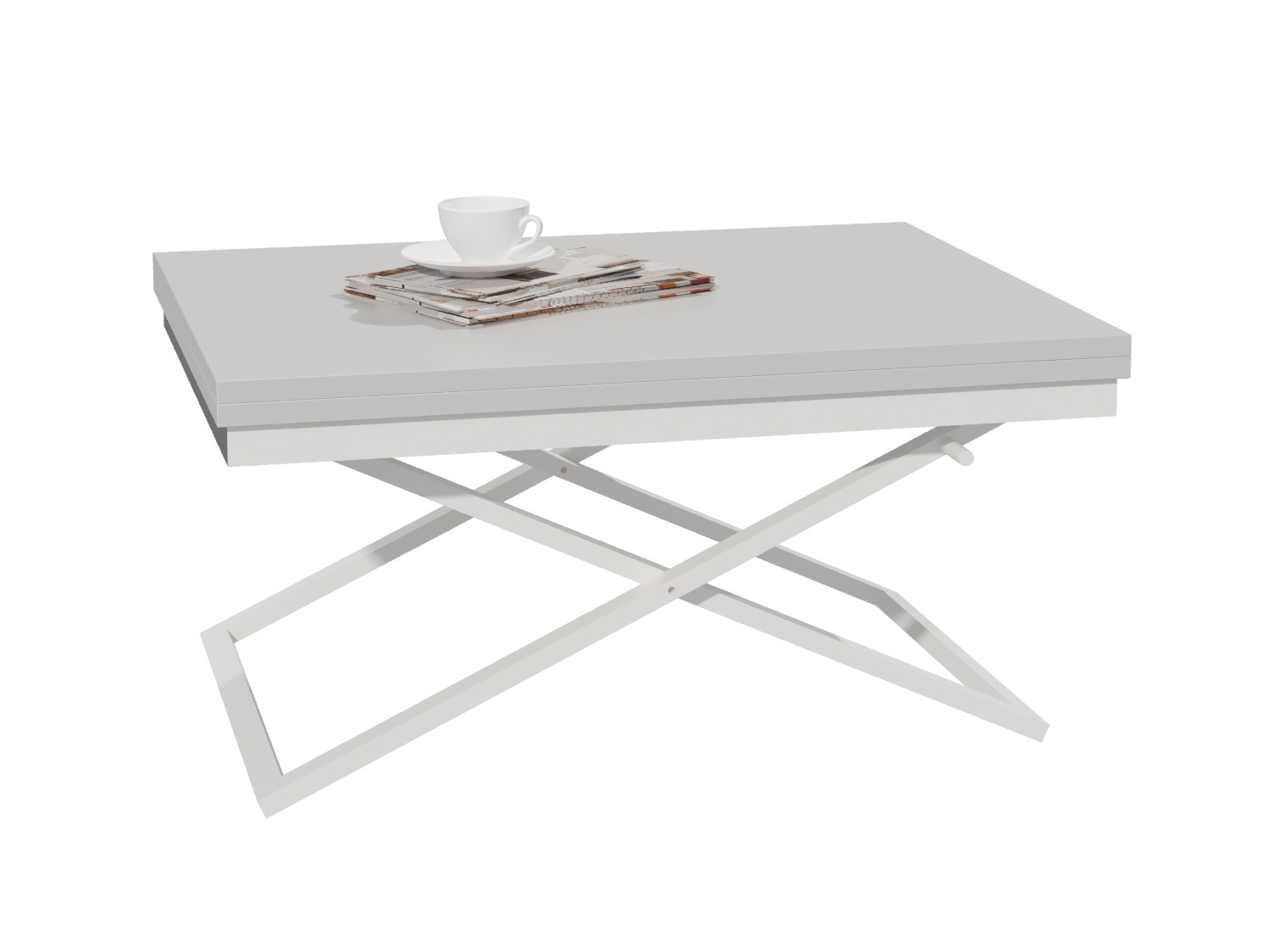 Изображение товара Кухонный раскладной стол ГЗМИ Орфей 1 современный дизайн белый серый