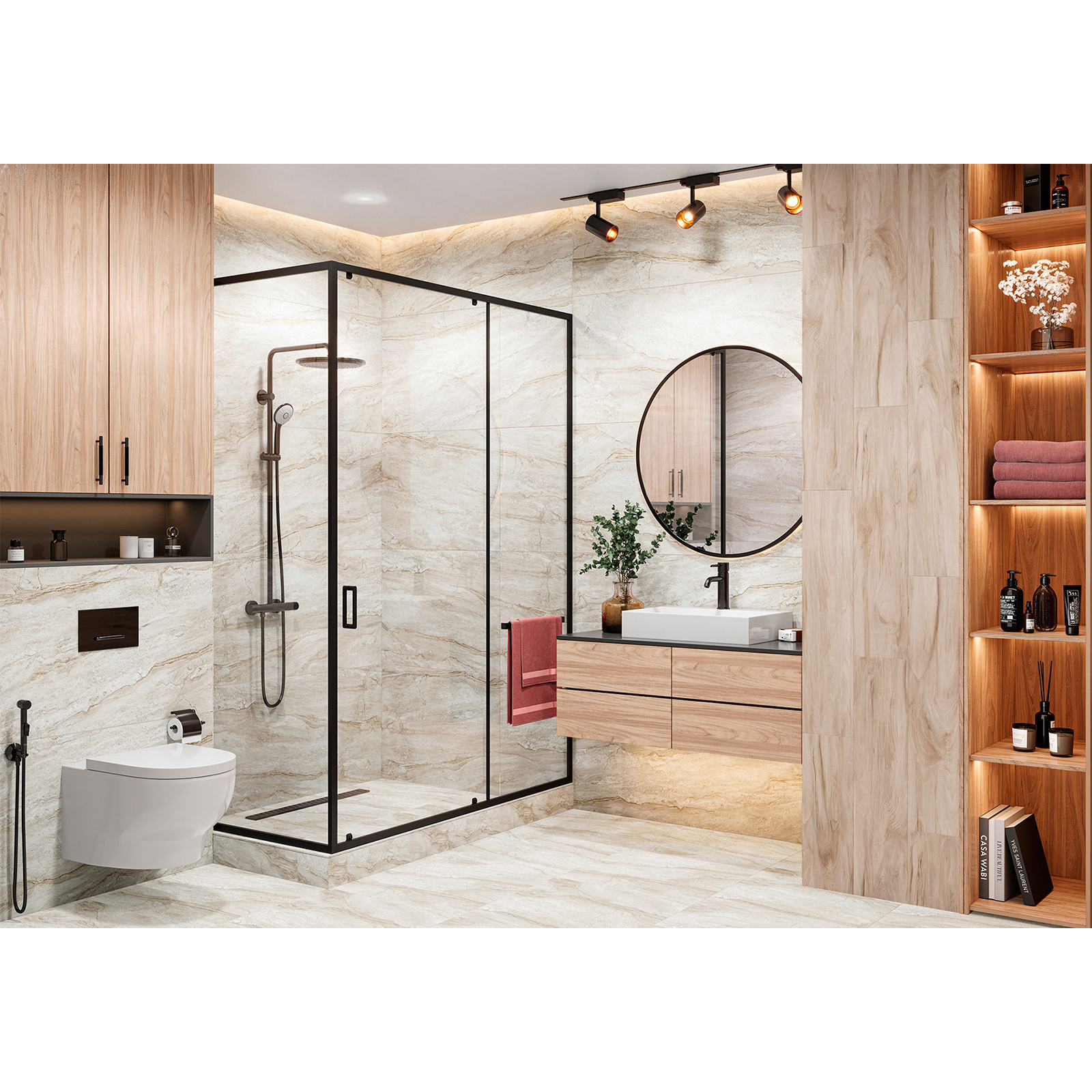 Изображение товара Керамогранит Alma Ceramica Bottichino 60x60 см эффект мрамора бежевый