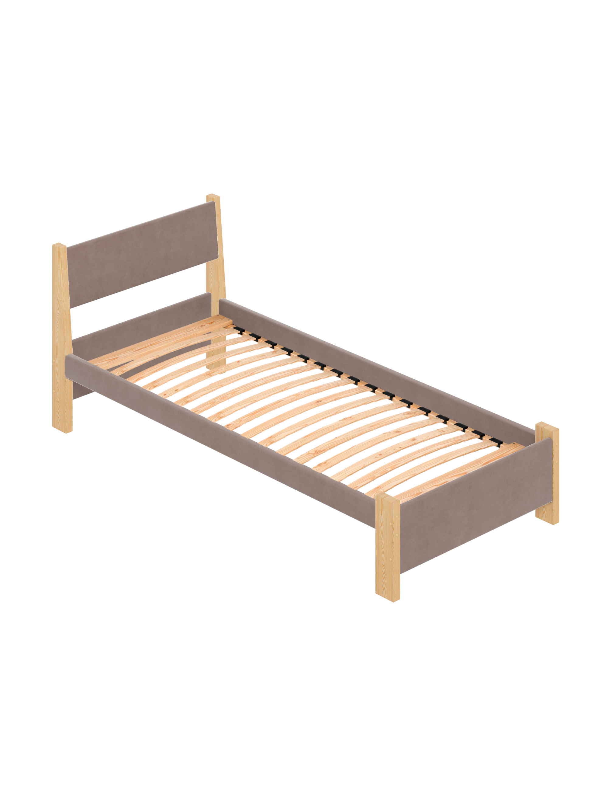 Изображение товара Кровать Solarius Мишка орто основание 90 x 80 x 210 см дерево цвет мокко мусс;лакированный