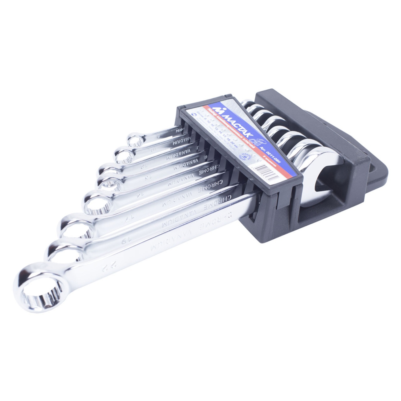 Изображение товара Набор комбинированных ключей Мастак 0211-08H, 8 шт, Тайвань