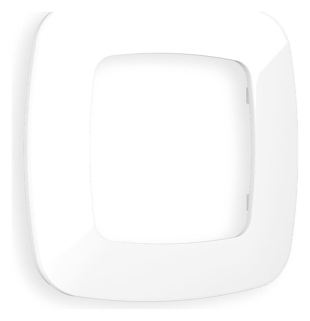 Изображение товара Рамка для розеток и выключателей Ambrella volt Omega Ecta OF140101 1 пост цвет белый глянец