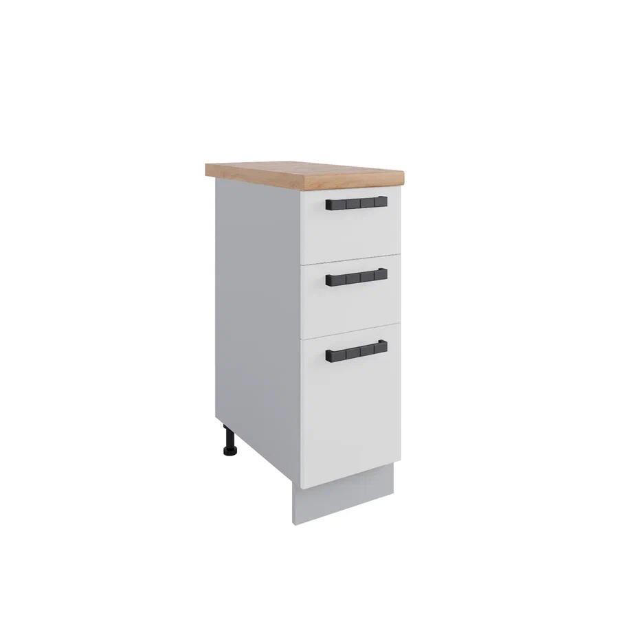 Изображение товара Кухонный шкаф ДСВ Мебель Nova 30x81.6x60 см светло-серый мебель для кухни