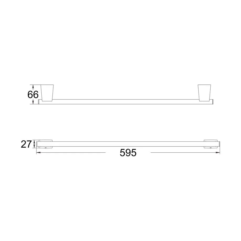 Изображение товара Держатель для полотенец Shevanik SG5717C-LM 59.5см цвет белый