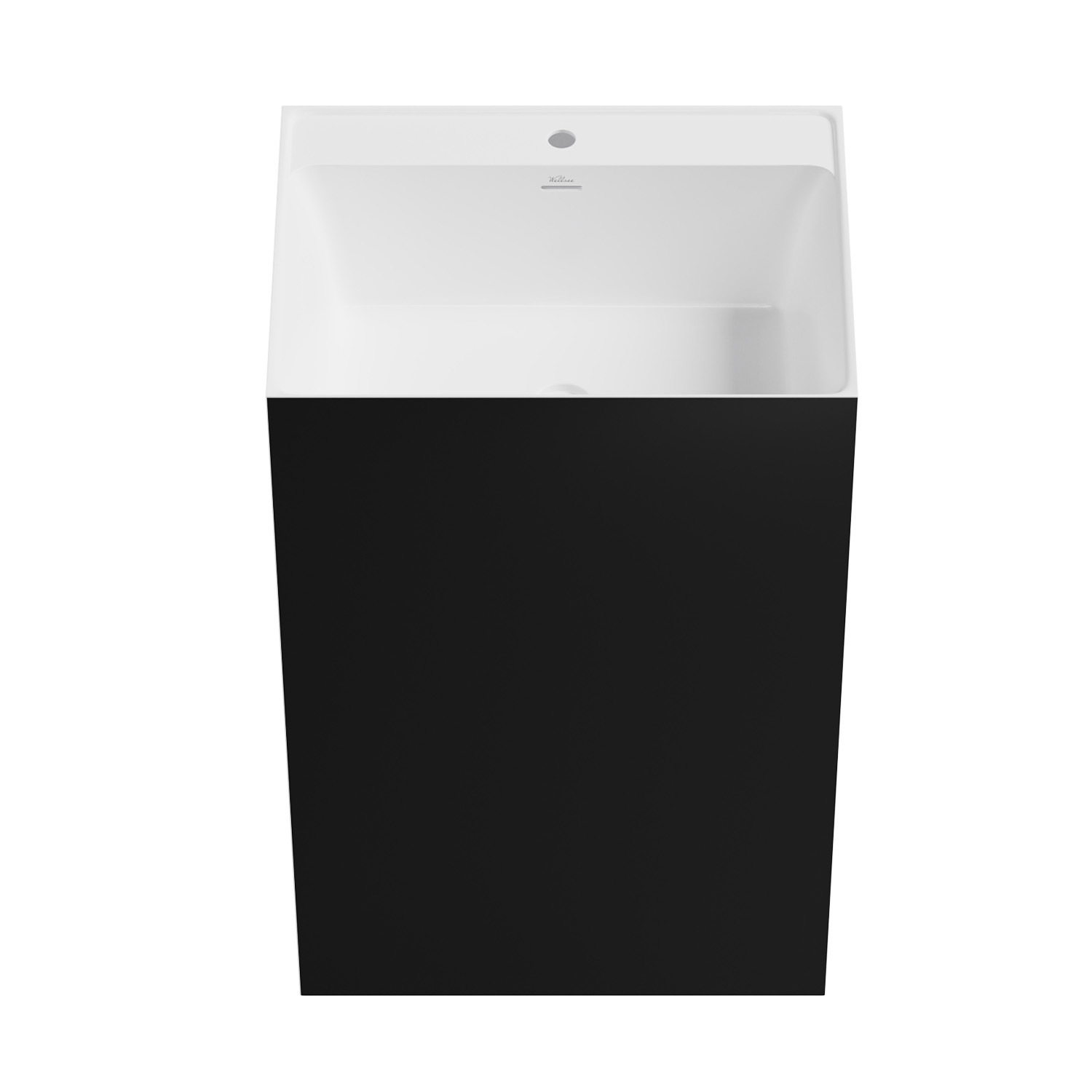 Изображение товара Раковина Wellsee Doux 70см акриловая напольная белая глянцевая и матовая серия Doux