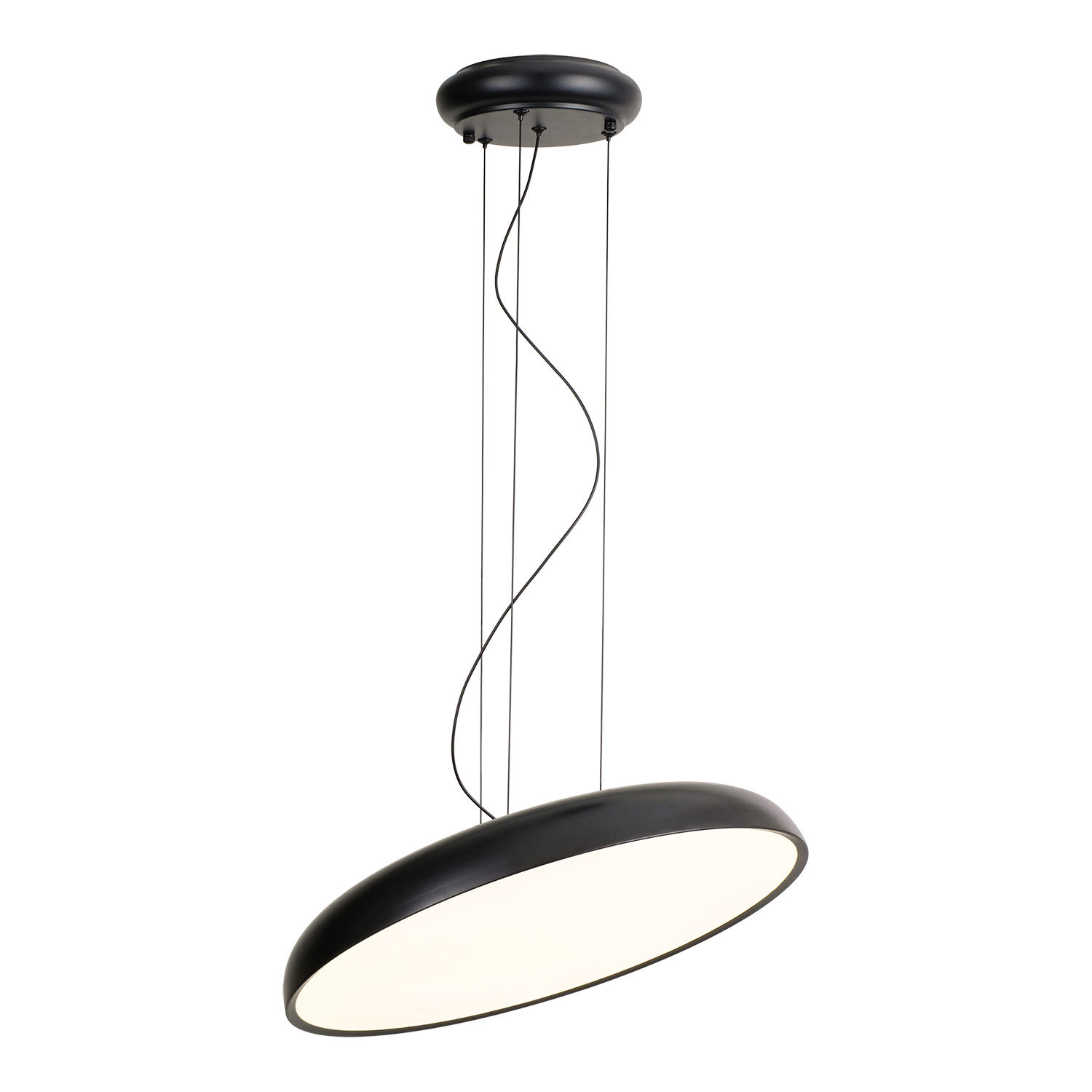 Изображение товара Светильник подвесной светодиодный Lussole Crook Lsp-7360 18 м² теплый белый (желтый) свет цвет черный