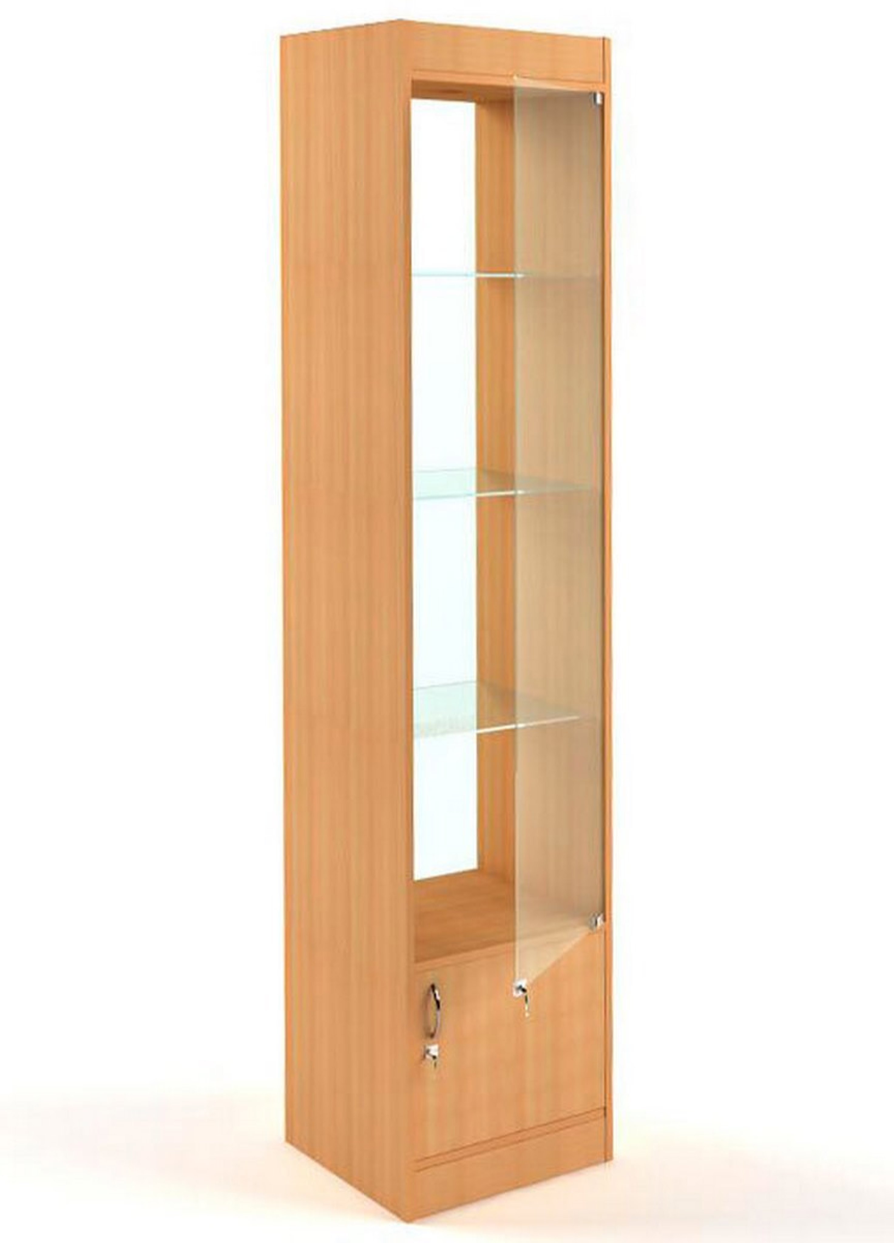 Изображение товара Шкаф-витрина 45x200 см с накопителем и подсветкой в стиле универсал