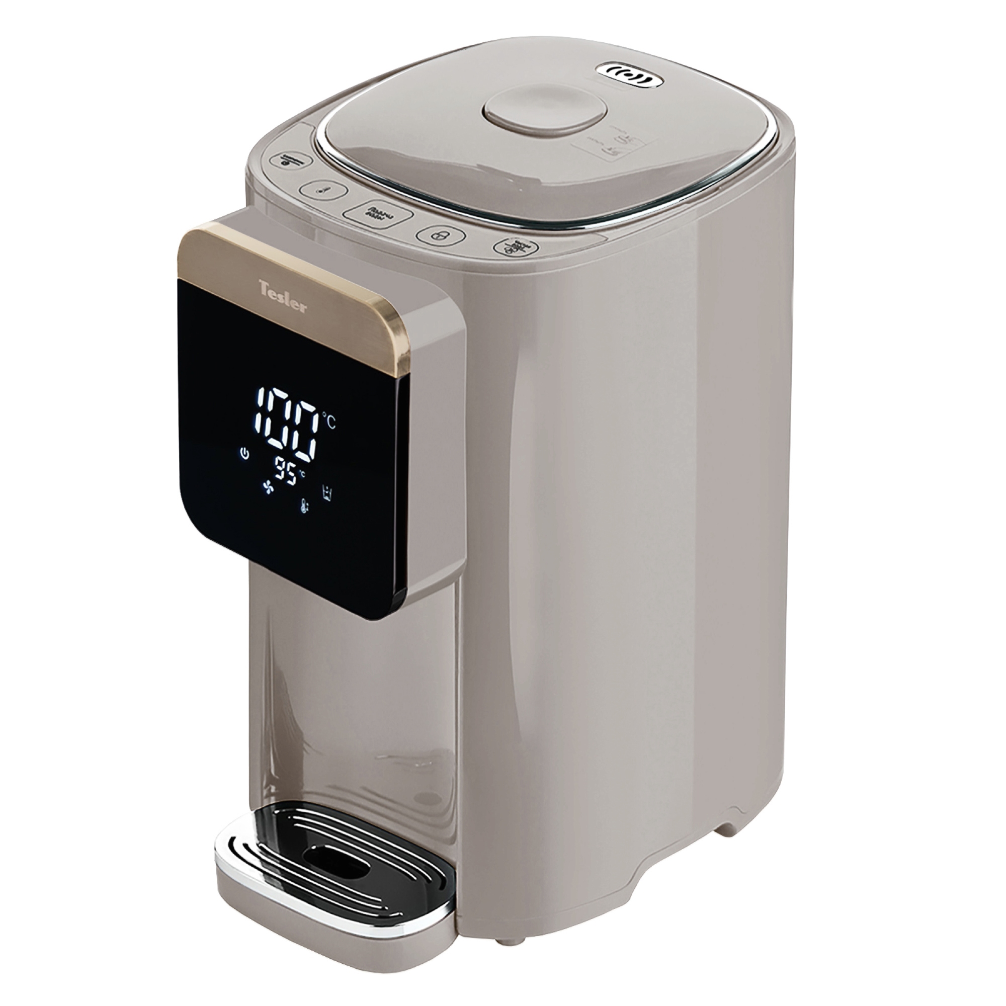 Изображение товара Термопот 5 л Tesler TP-5045 Sand Grey металл цвет песчаного цвета, серый