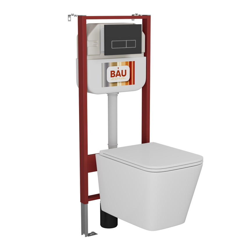 Изображение товара Комплект инсталляции с унитазом Bauedge NEO45700-BS0001-HQ5-Q00020 белый