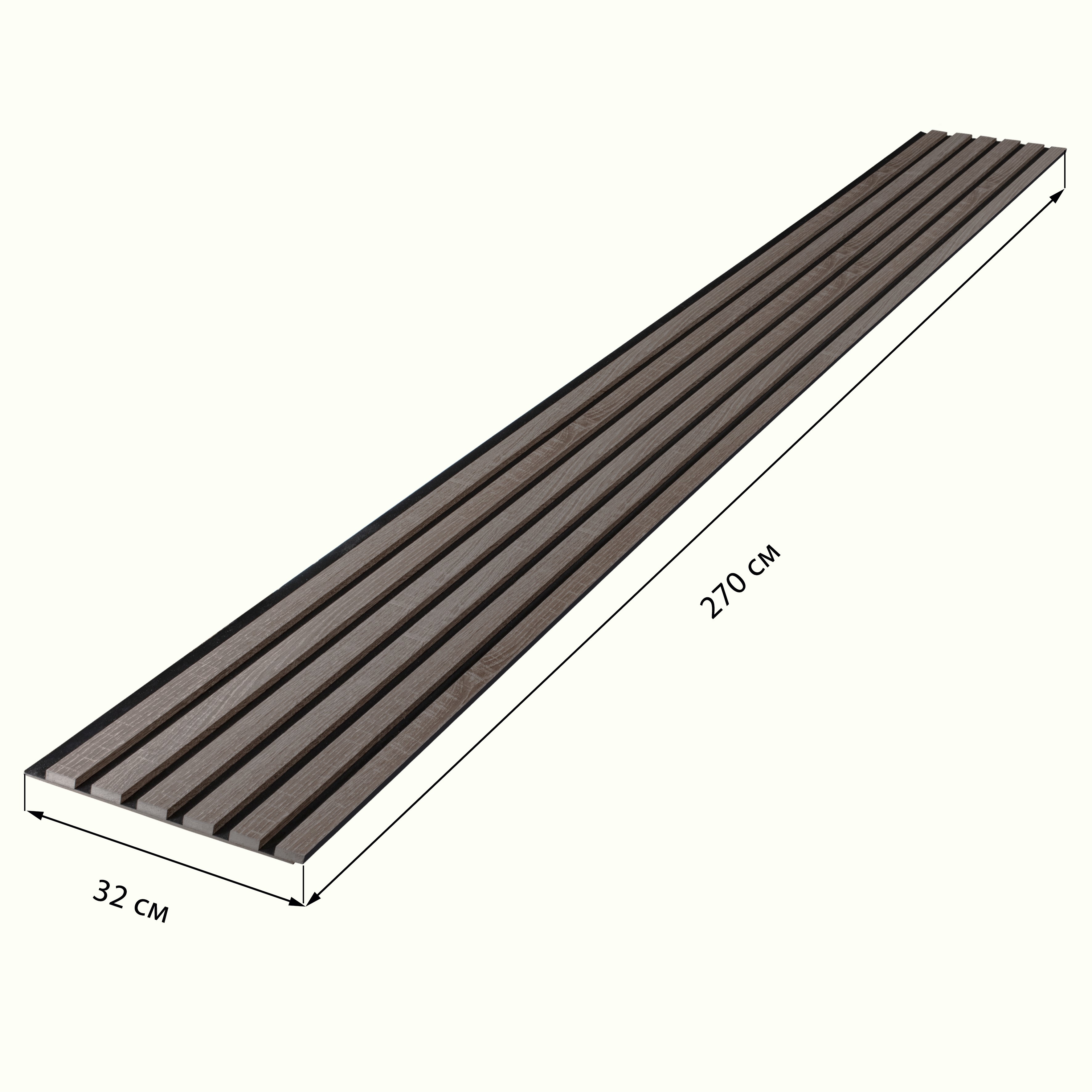Изображение товара Реечная панель Стильный Дом Ясень Темный 2700x320x13мм цвет анкор винтаж