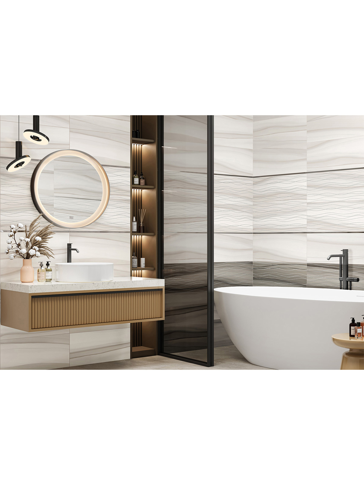 Изображение товара Настенная плитка New trend Treise WT36TRS05 30x60 см серый мрамор глянцевая