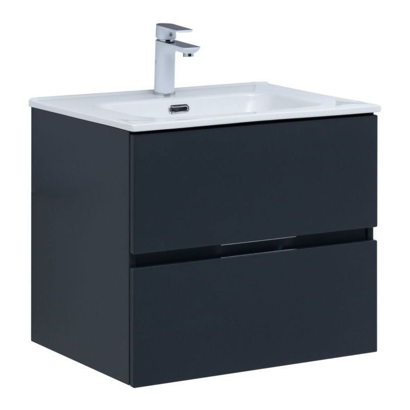 Изображение товара Тумба под раковину Aquanet Алвита New 60см антрацит подвесная без раковины