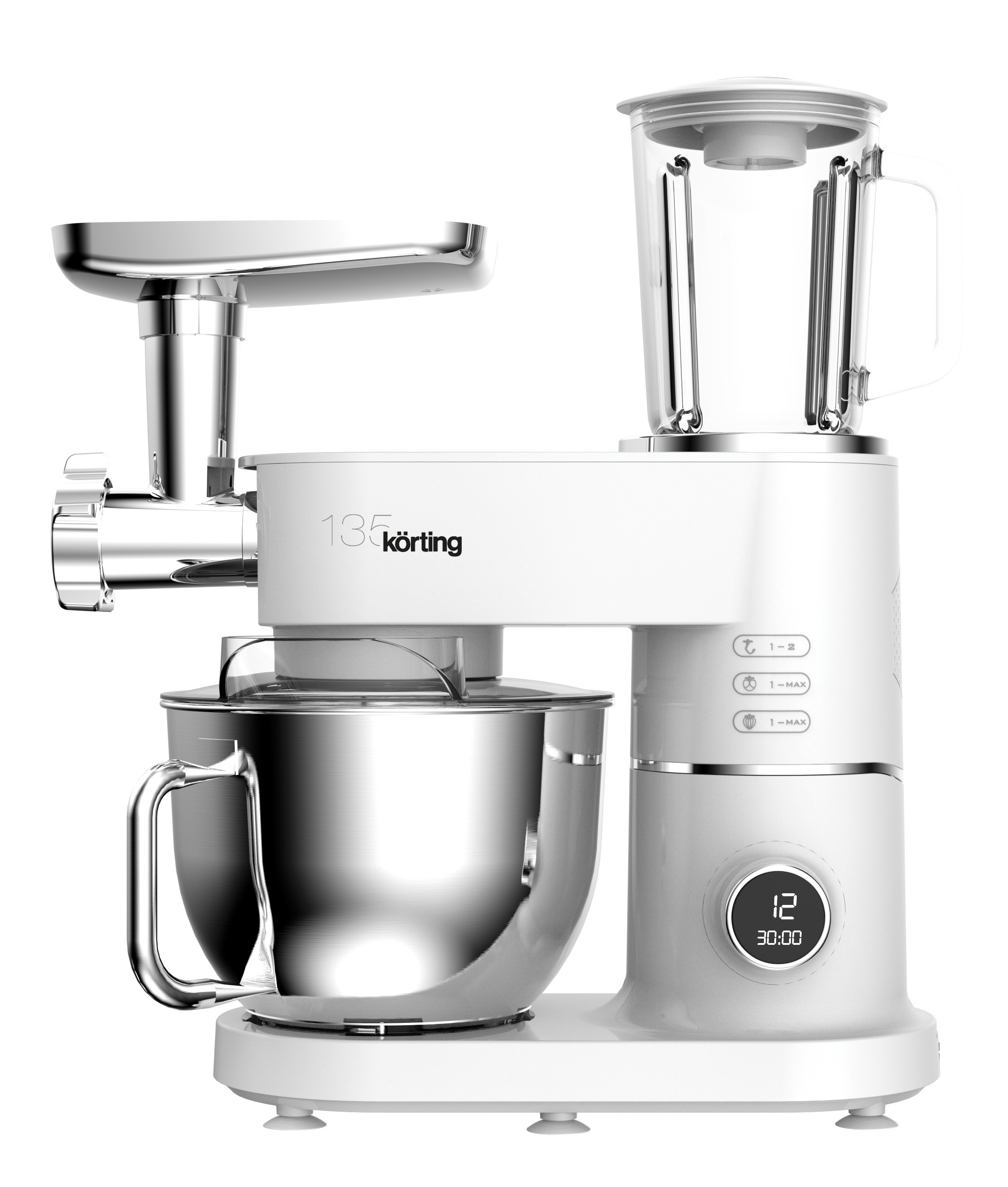 Изображение товара Кухонный комбайн Korting Kkm 0102 Mb 135 12 скоростей 1500 Вт цвет белый