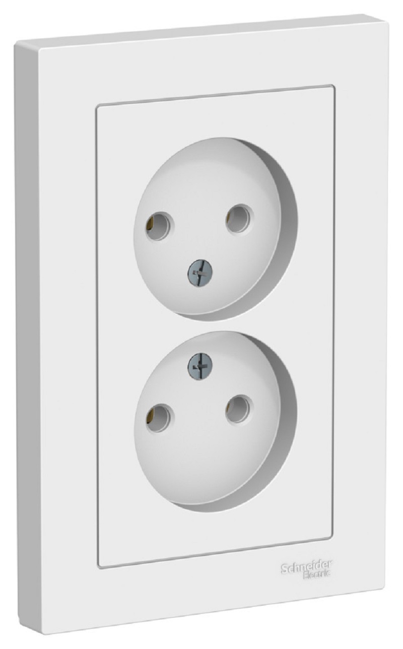 Изображение товара Розетка двойная встраиваемая Systeme electric AtlasDesign ATN001320 цвет лотос 2 шт.