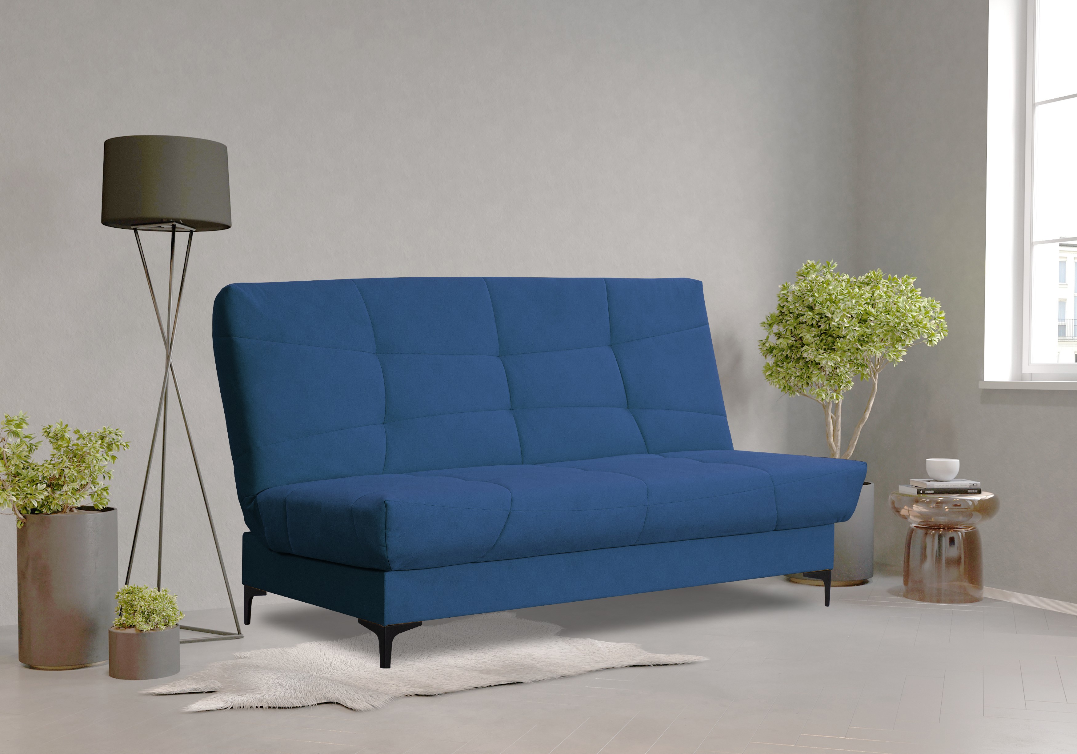 Изображение товара Диван раскладной Асм Ривьера 192x105x95 см велюр цвет синий