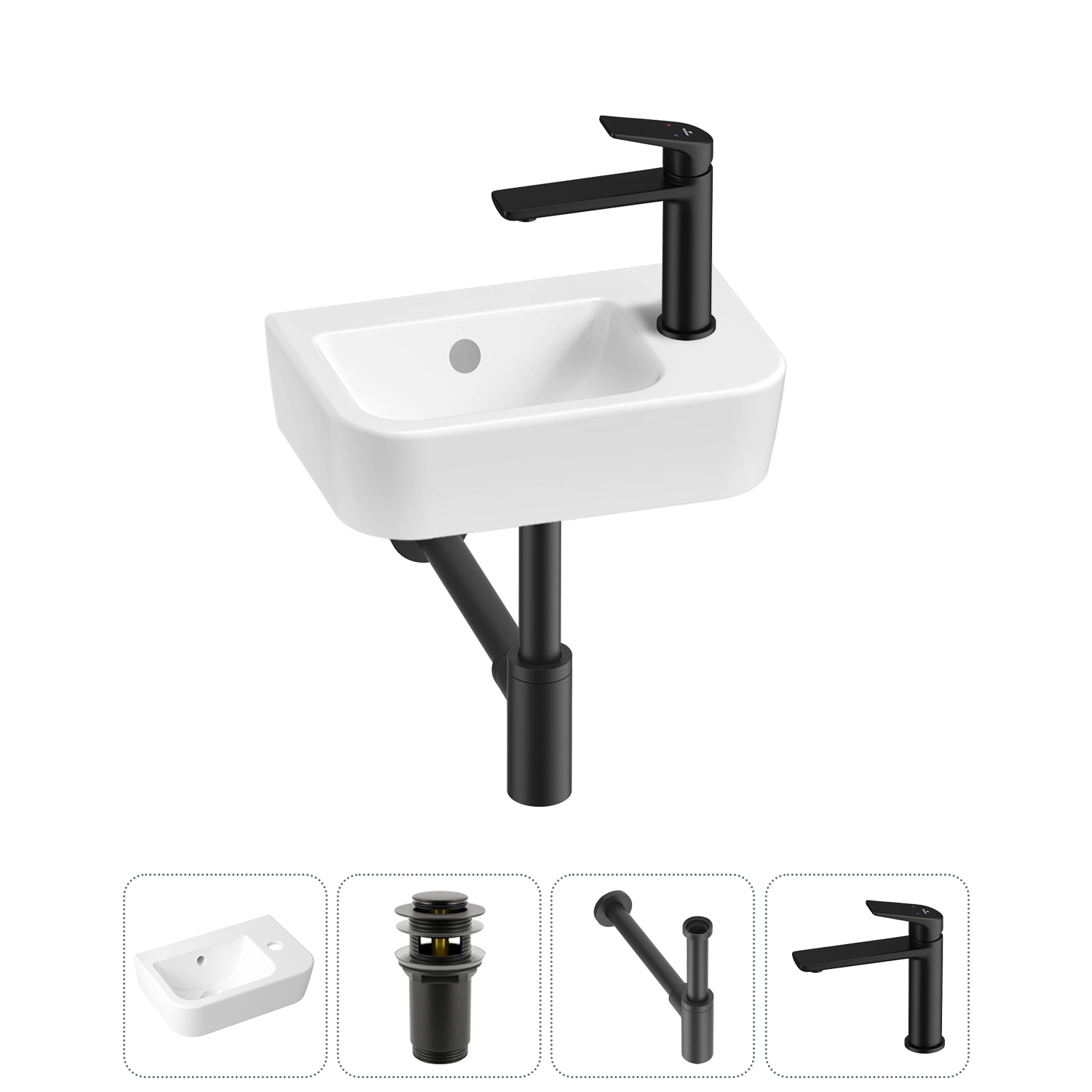 Изображение товара Раковина Lavinia boho one 37см Глянцевая из керамики стильная комплектация