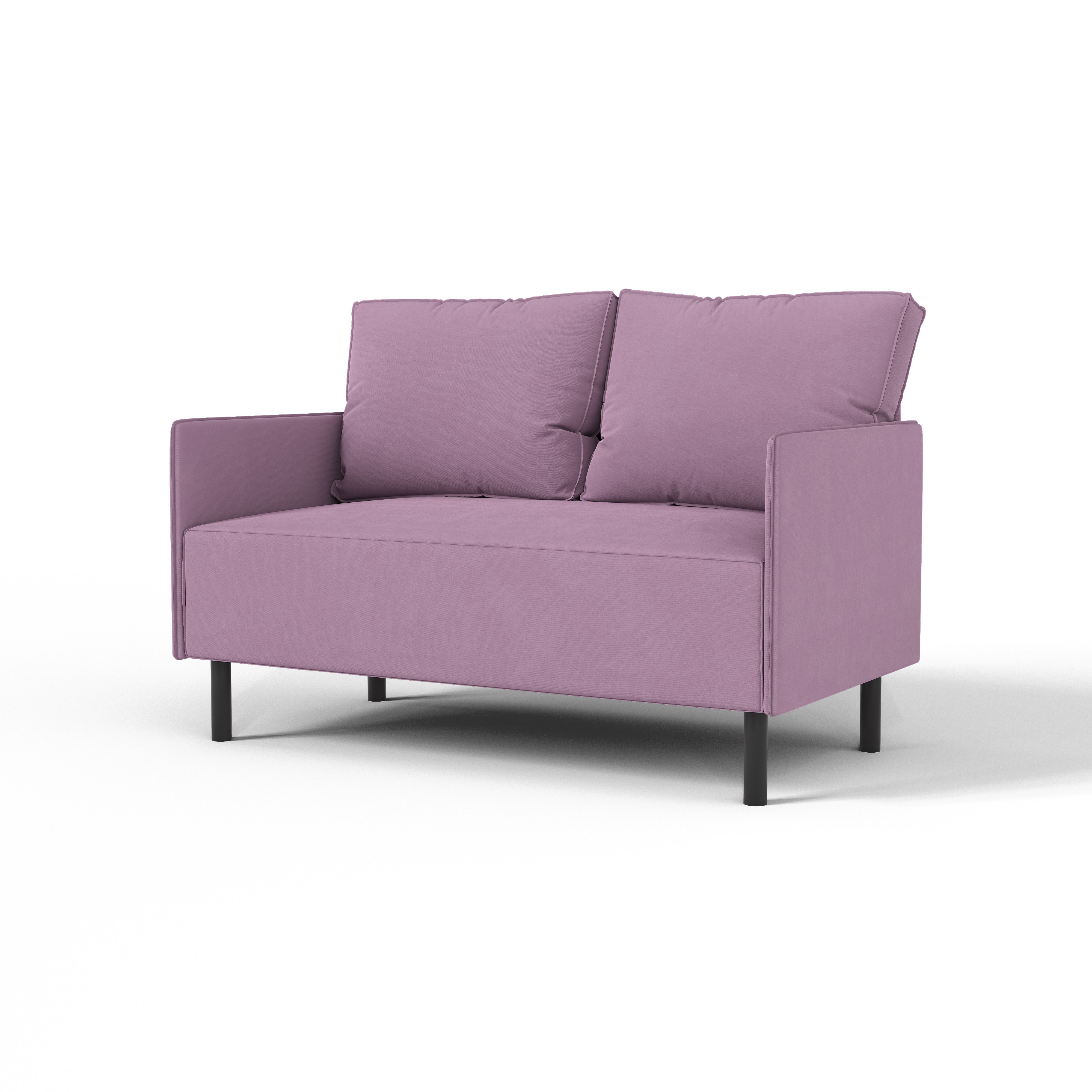 Изображение товара Диван Salon tron Orion 117x82x66 см велюр сиреневый стильный и компактный