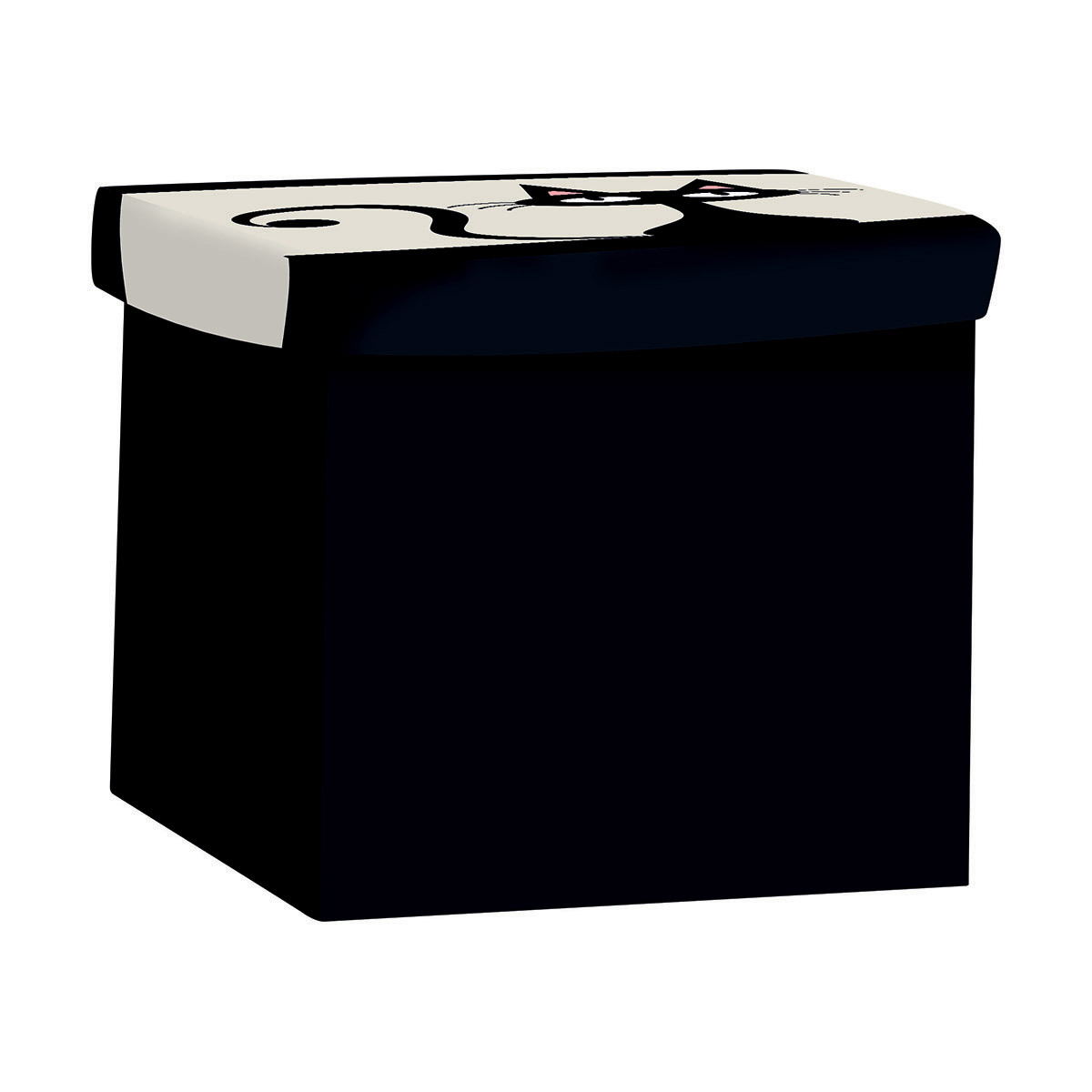 Изображение товара Пуф складной Волшебная страна 30x30x30 см цвет черный 217171