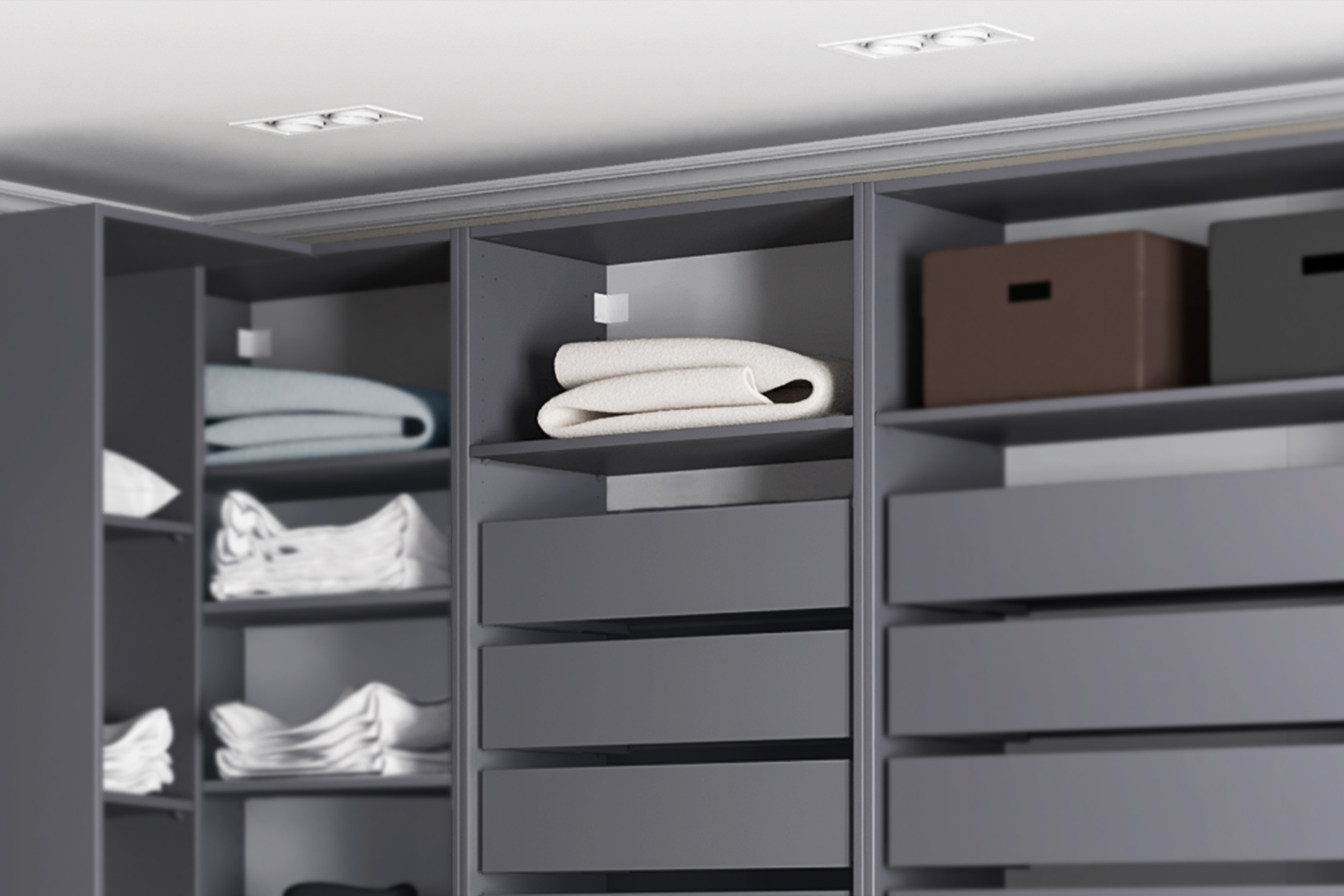 Изображение товара Полка в шкаф 71x36 см ДСП цвет серый 1 шт