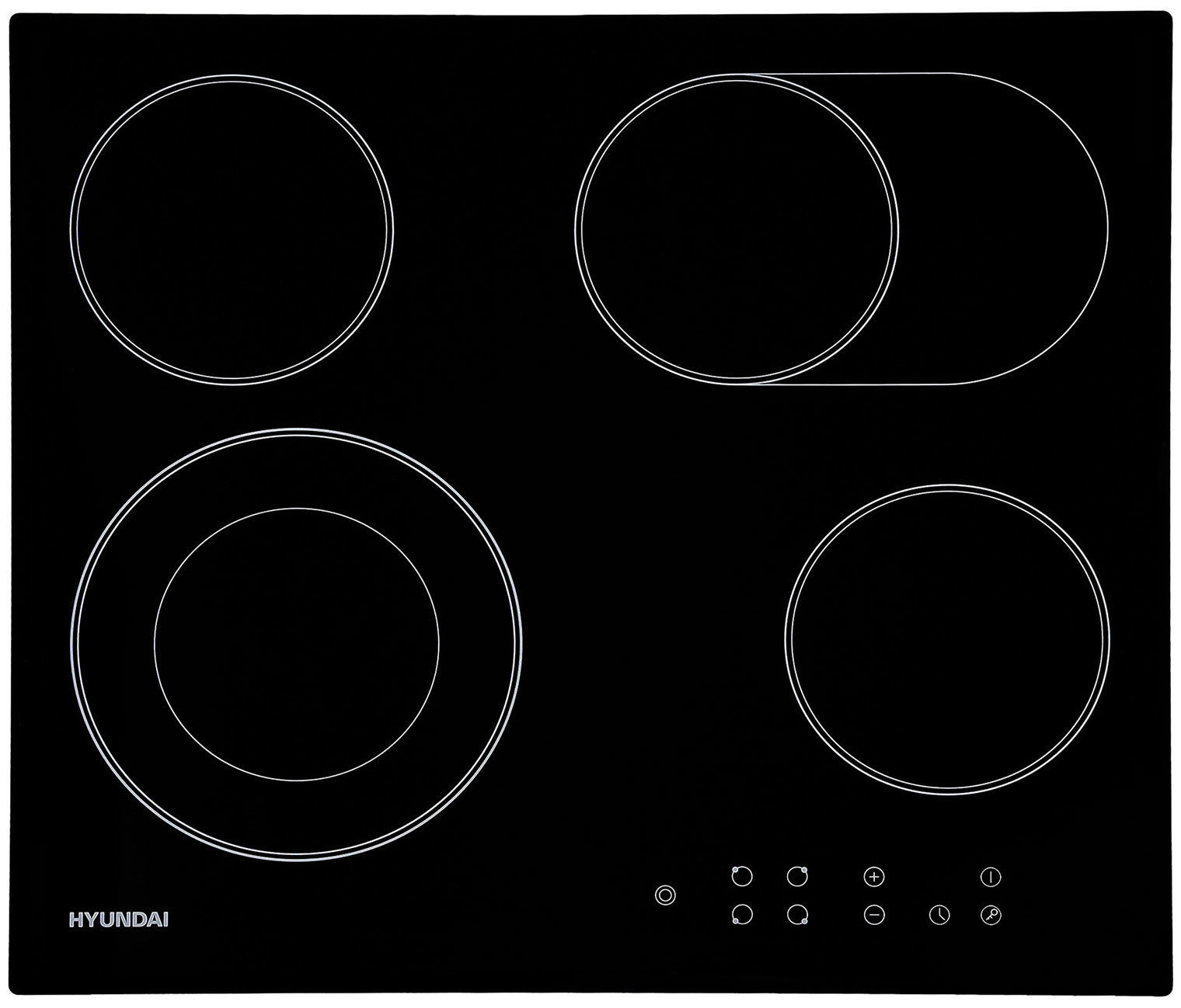 Изображение товара Электрическая варочная панель Hyundai HHE 6670 BG с 4 конфорками