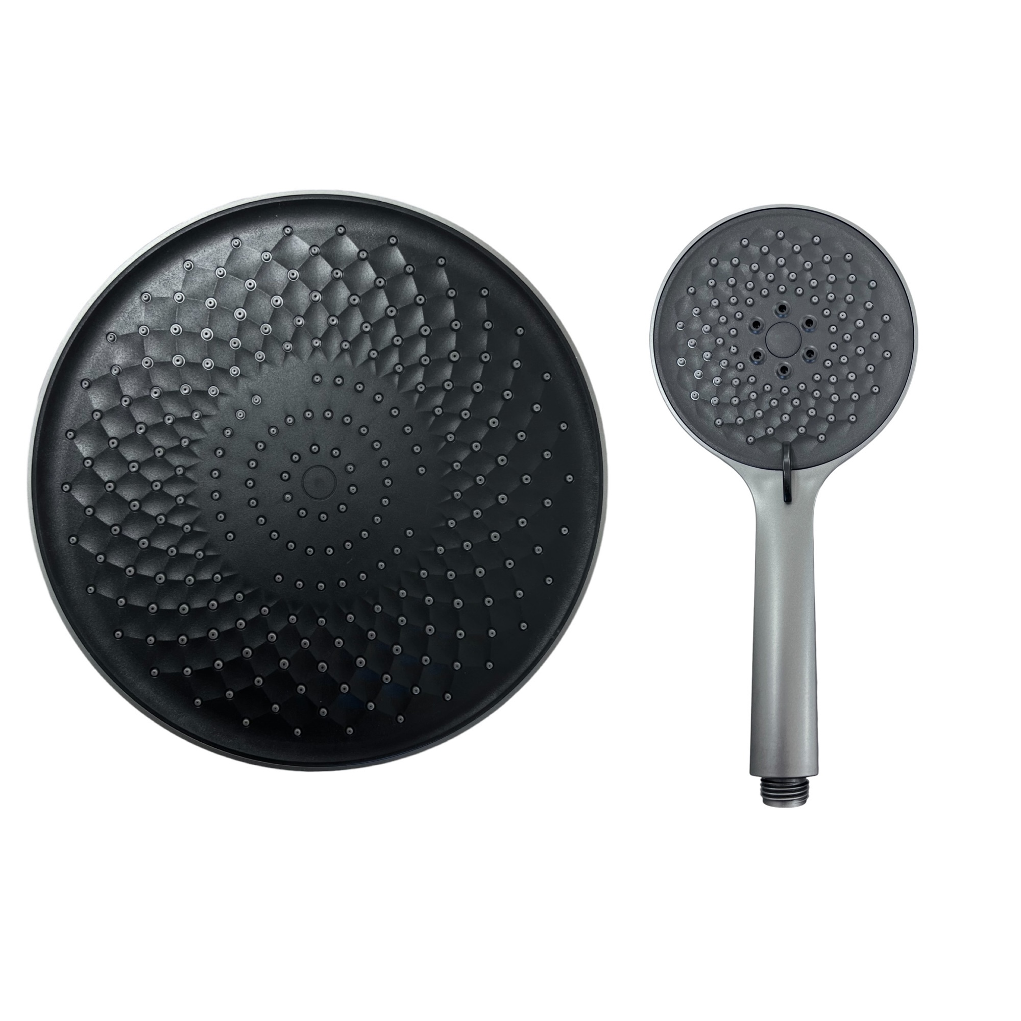 Изображение товара Набор: ручная лейка для душа и лейка тропический душ Do.korona DK-967/867Q 1 режимная цвет графит