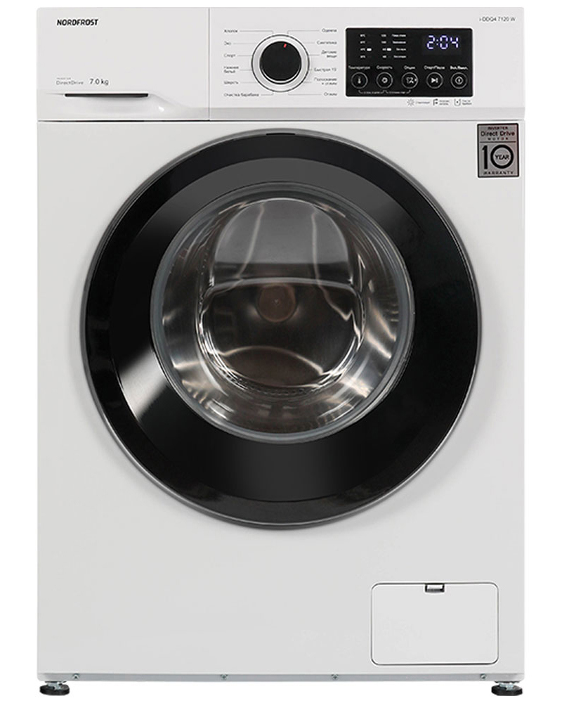 Изображение товара Стиральная машина Nordfrost I-Ddq4 7120 W 7 кг A+++ Черная дверца