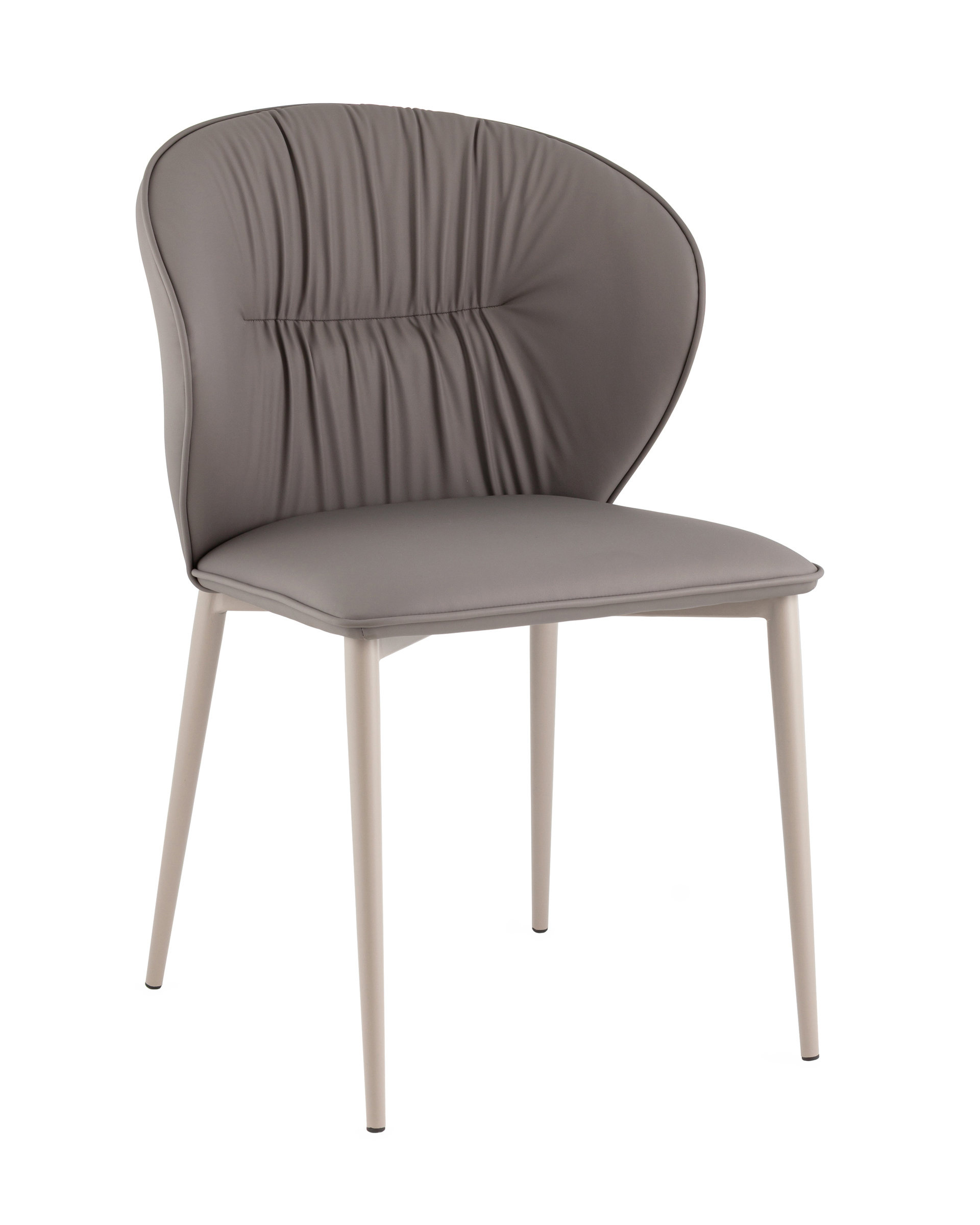 Изображение товара Стул Stool group Deia из эко кожи серый, современный дизайн, прочная рама