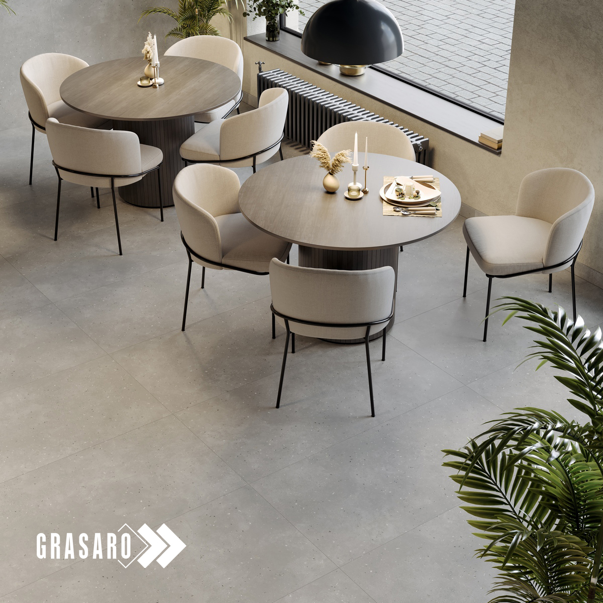 Изображение товара Керамогранит Grasaro Granella G-42/MR черно-белый 60x120 см