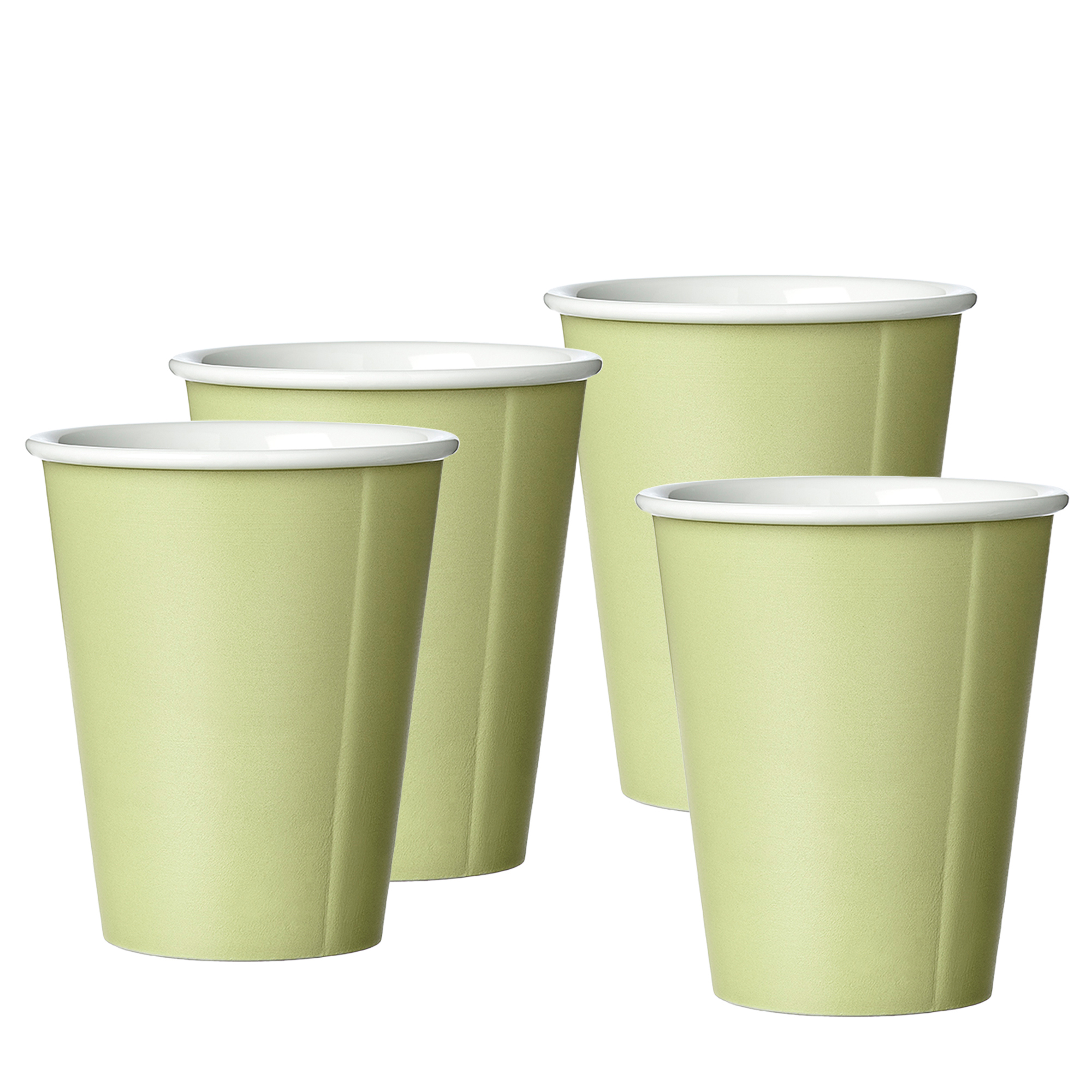 Изображение товара Набор фарфоровых стаканов Andy Viva Scandinavia 4 шт 300 мл салатовый зеленый