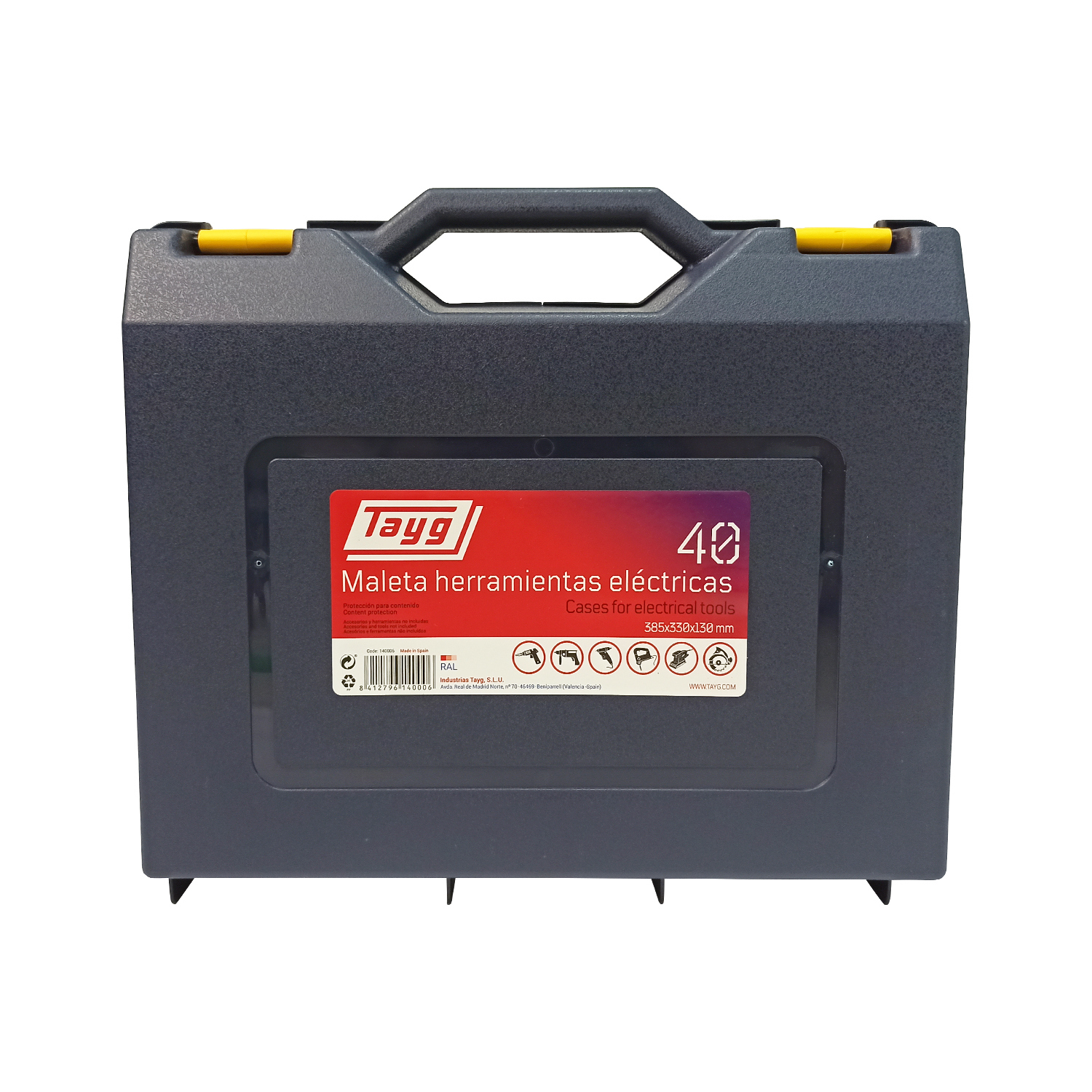 Изображение товара Ящик для инструментов TAYG TAY-140006 38,5x33x13 см противоударный пластик