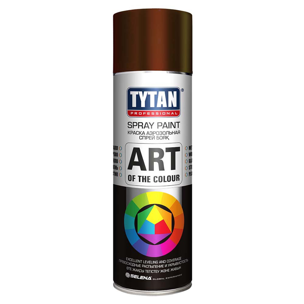 Изображение товара Краска аэрозольная Tytan 54028 глянцевый цвет коричневая 0.4 л 1 шт