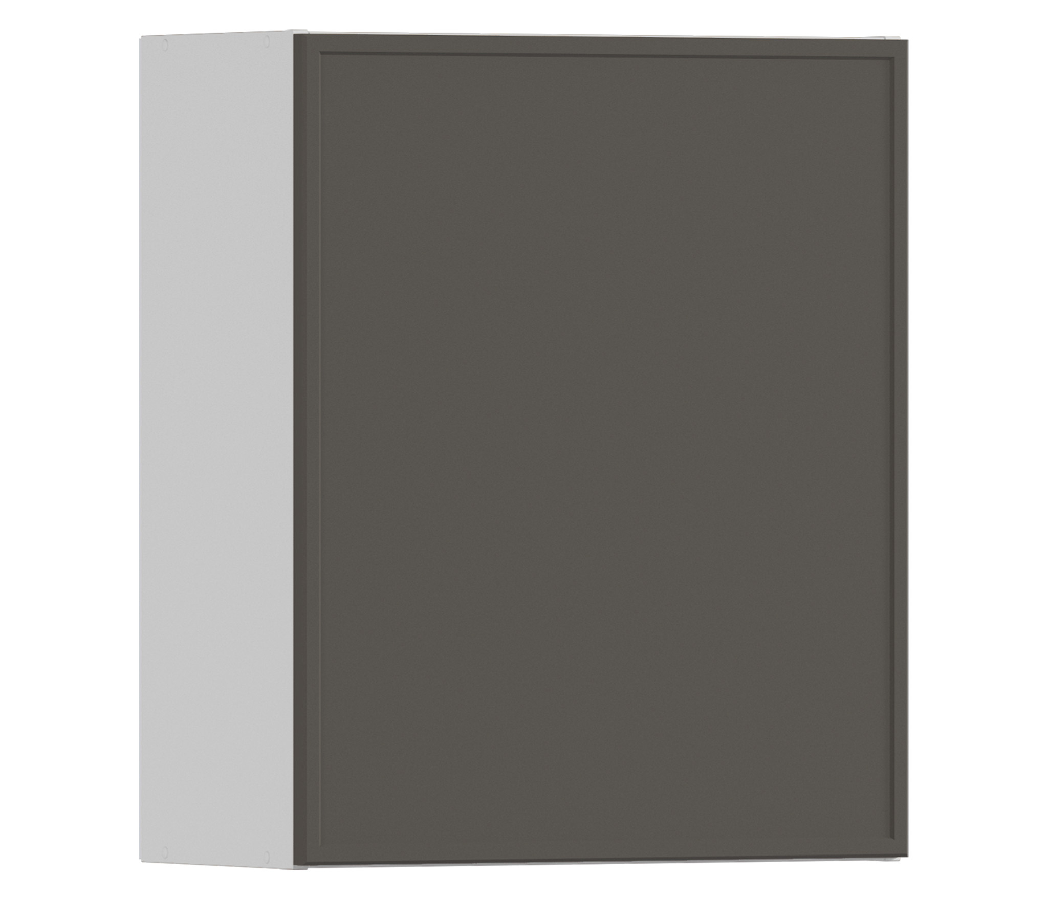 Изображение товара Шкаф навесной СТОЛПЛИТ Регина квадро Белый/МДФ Квадро Базальт