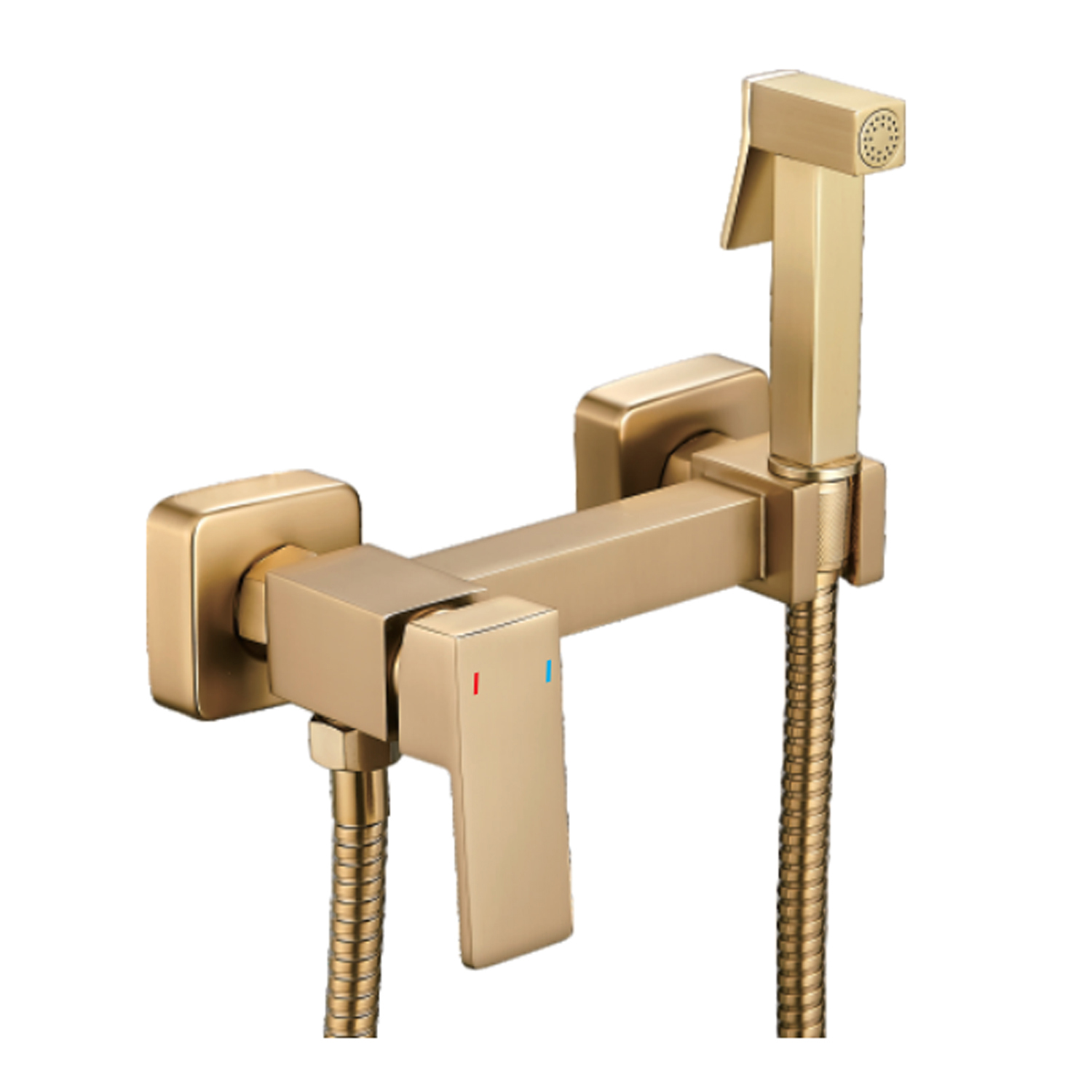 Изображение товара Набор гигиенический душ SHEVANIK S137G-LM матовое золото с регулируемым монтажом