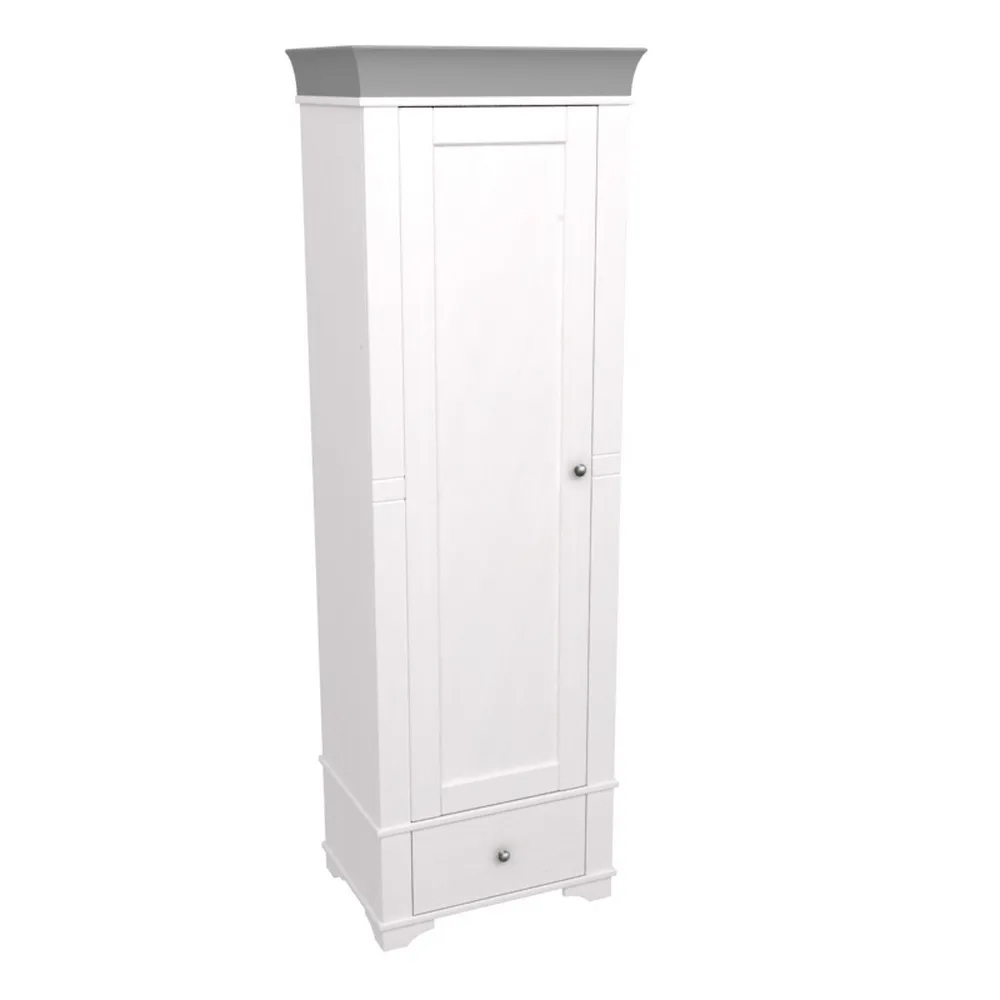 Изображение товара Шкаф распашной Дом мебели из сосны Бейли 67x205x49 белый антрацит