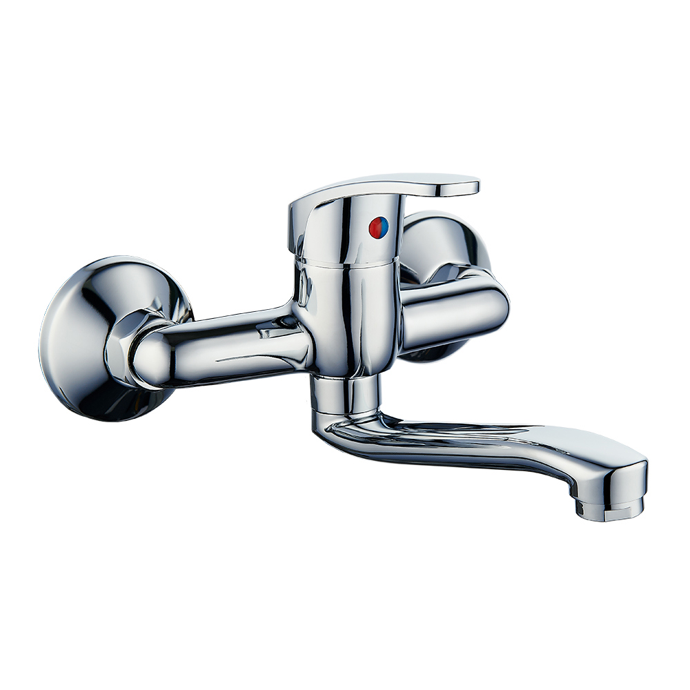 Изображение товара Roegen RC000A: однорычажный настенный смеситель с изливом 18 см, хром