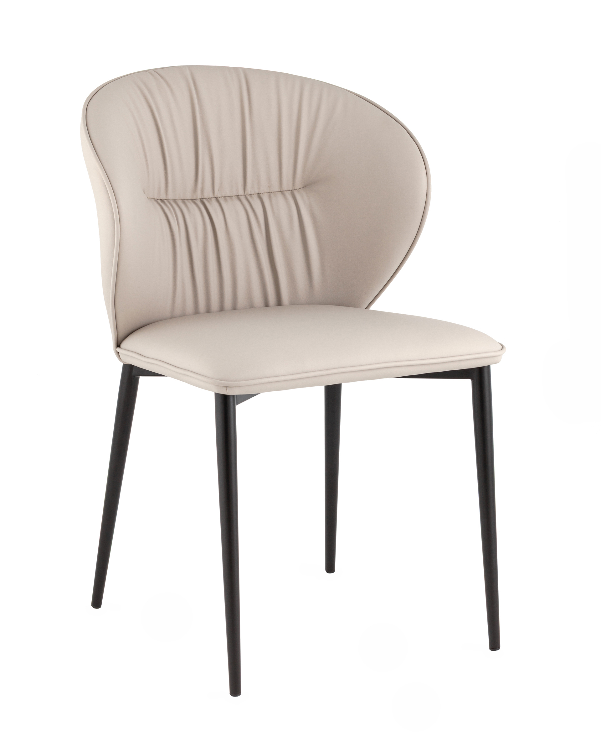 Изображение товара Современный светло-серый стул Stool group Deia из эко кожи с металлическими ножками