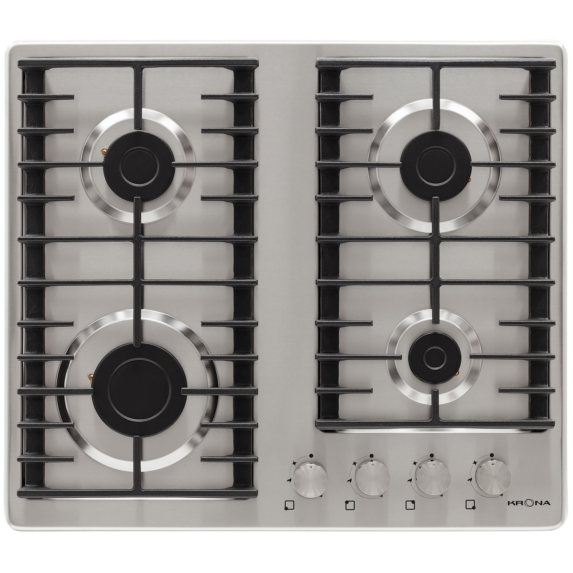 Изображение товара Газовая варочная панель Krona Hagel 60 IX 59 см 4 конфорки цвет нержавеющая сталь