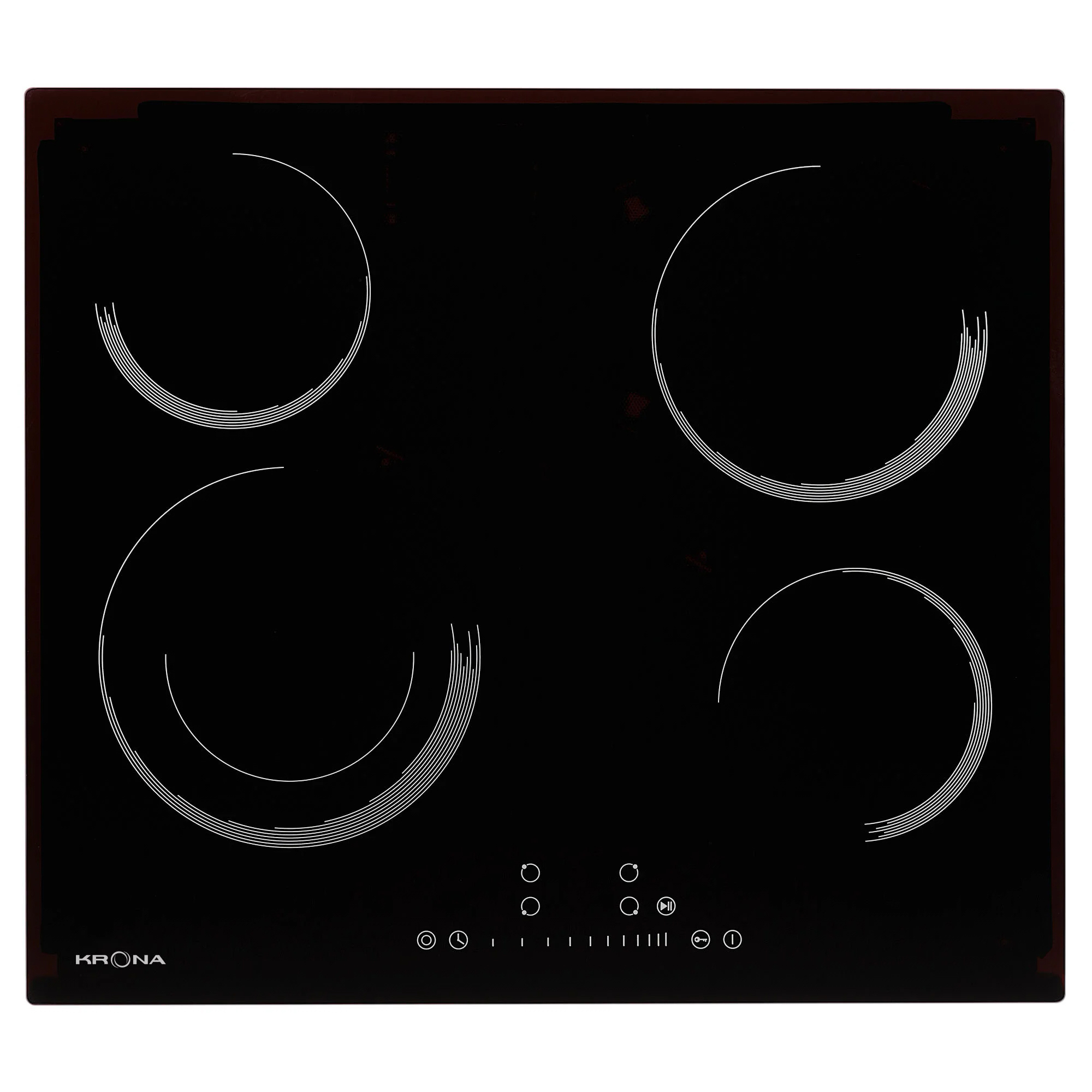 Изображение товара Электрическая варочная панель Krona ORSA 60 BL 59 см 4 конфорки цвет черный