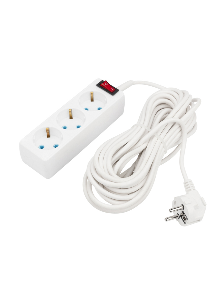 Изображение товара Удлинитель PROconnect PREMIUM 3 розетки 10 м заземление световая индикация