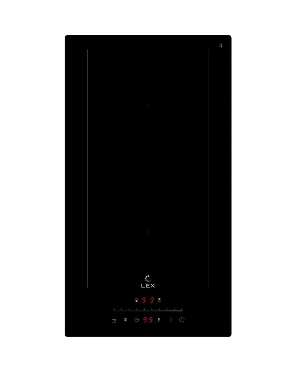 Изображение товара Индукционная варочная панель Lex CHPE000028 EVI 321A BL 28.8 см 2 конфорки цвет черный