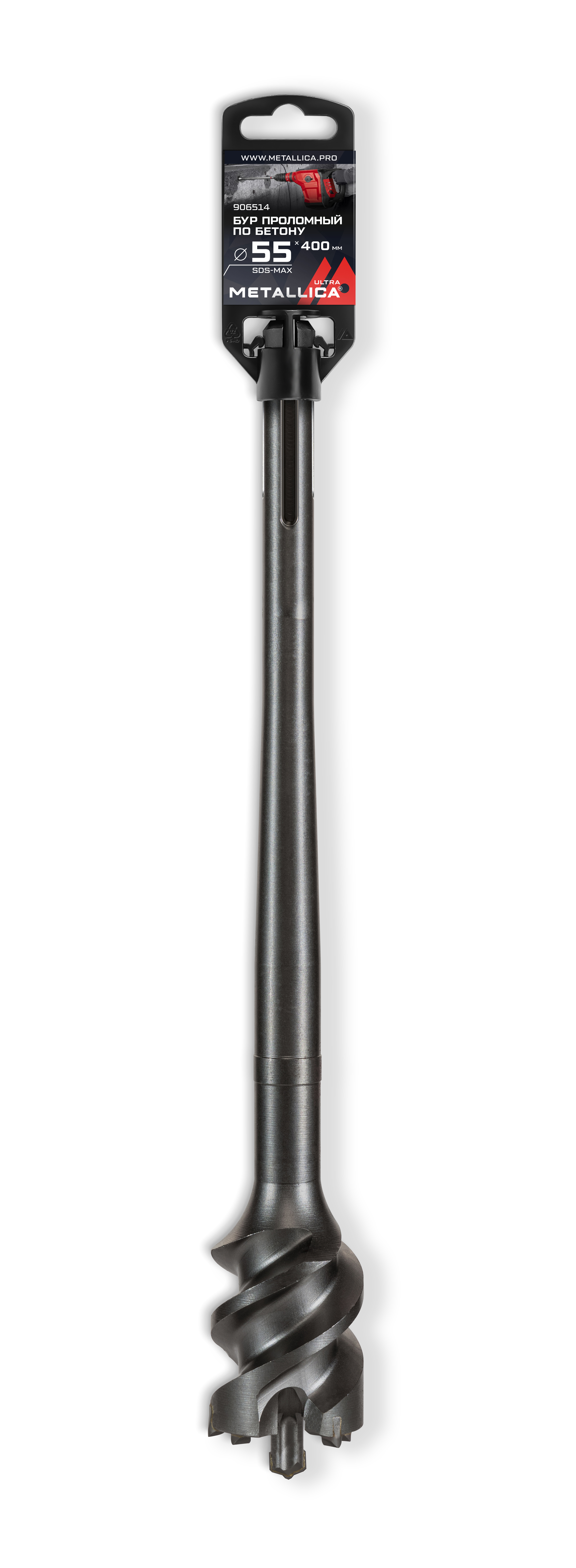 Изображение товара Бур по бетону SDS Max Metallica 906514 55x400 мм профессиональный