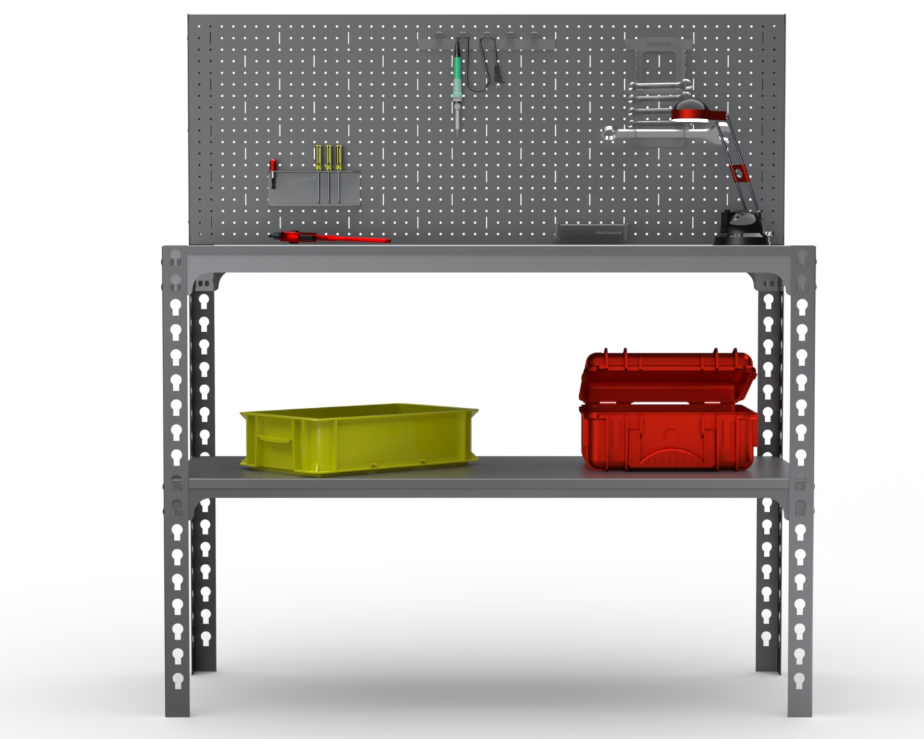 Изображение товара Стол-верстак Metalex 111726 1200х600мм, нагрузка 260 кг, перфопанель, Россия
