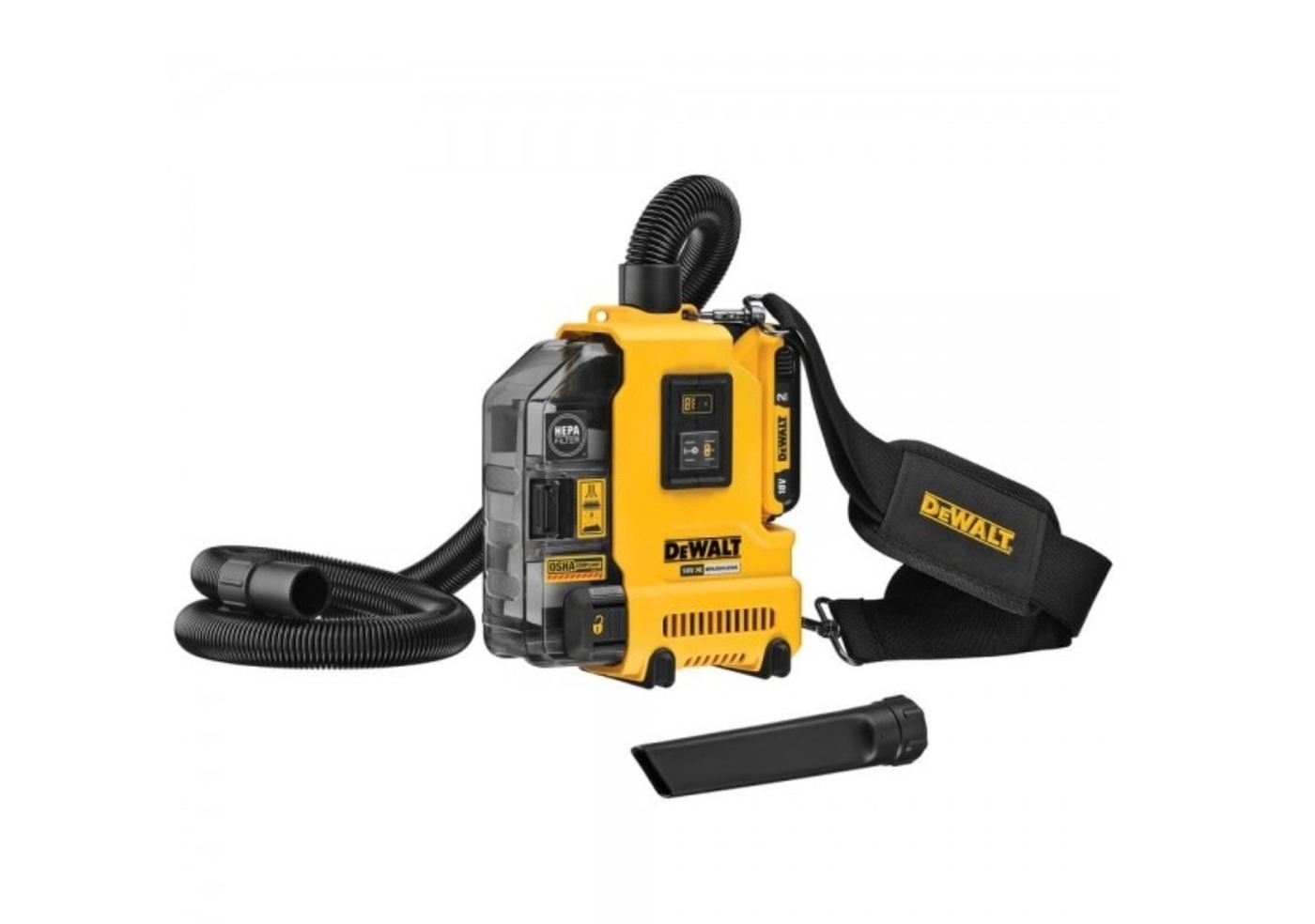 Изображение товара Аккумуляторный строительный пылесос DEWALT DWH161N-XJ 18 В HEPA легкий и мощный