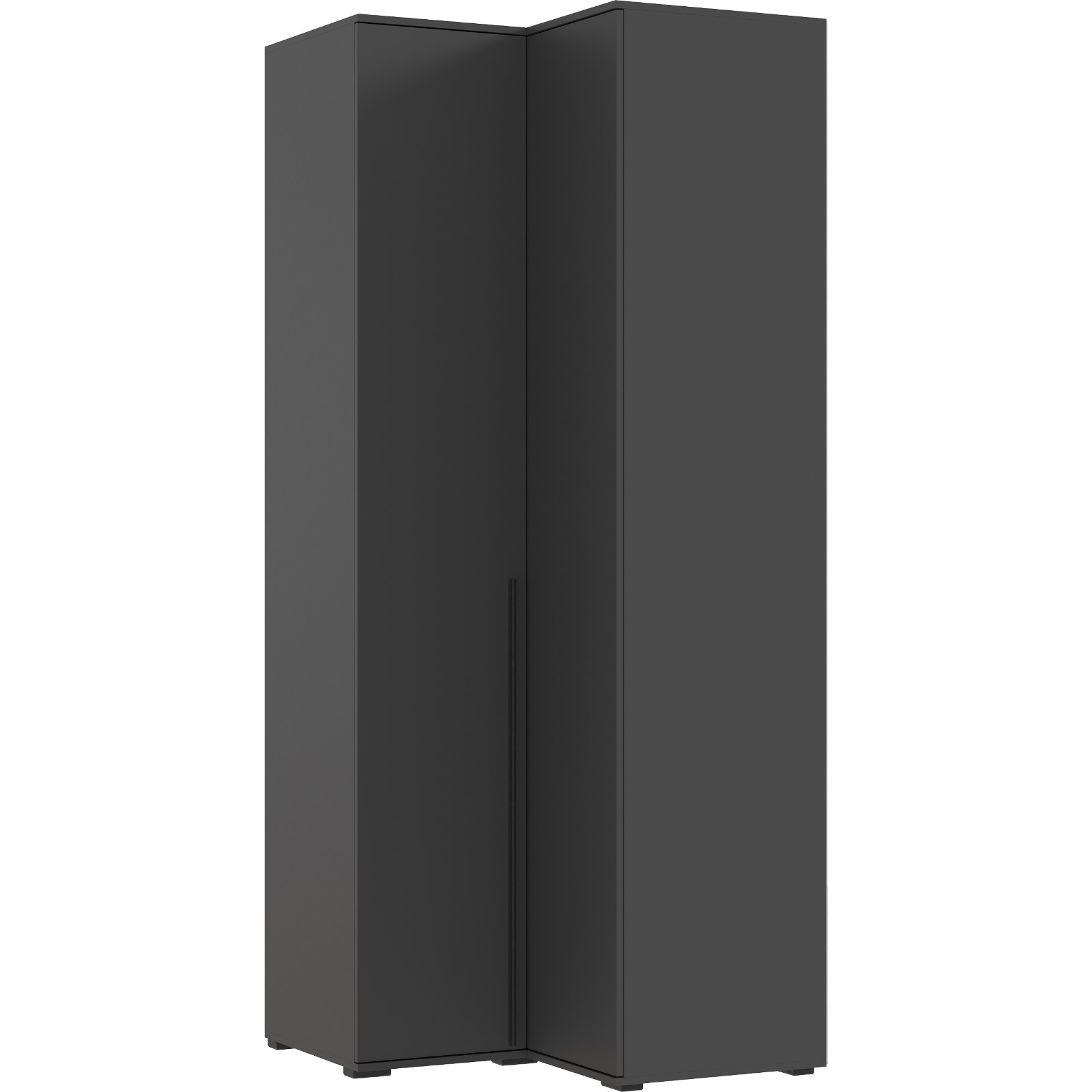 Изображение товара Стильный шкаф Сима-ленд 10840833 из ЛДСП графит с 7 полками и современным дизайном