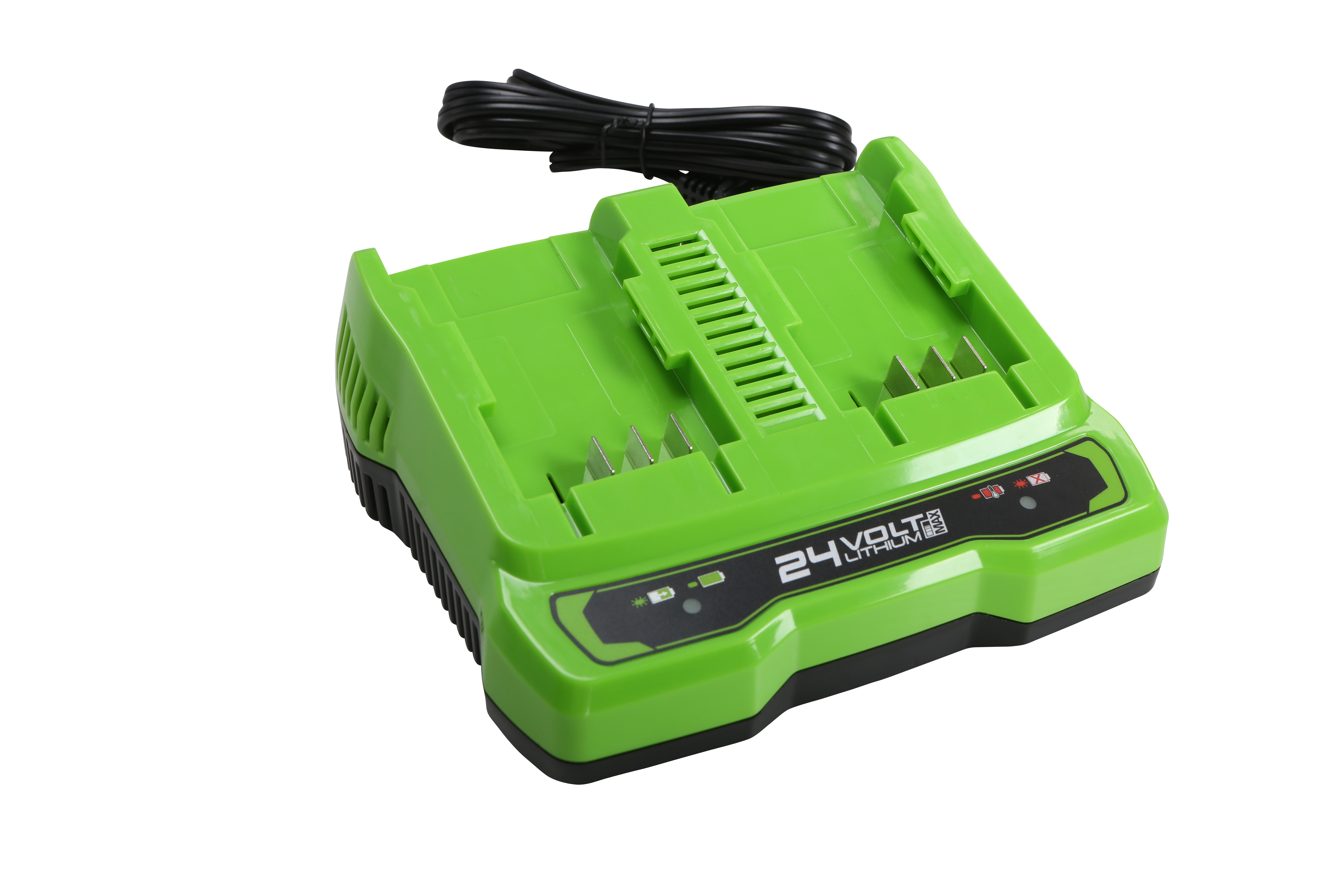 Изображение товара Зарядное устройство Greenworks G24X2UC2 для двух аккумуляторов 24В Изображение товара Зарядное устройство Greenworks G24X2UC2 для двух аккумуляторов 24В