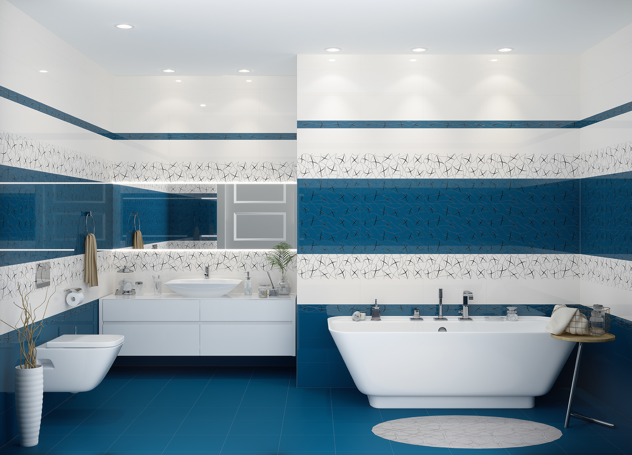 Изображение товара Плитка напольная Azori Vela Indigo 420x420 синяя 1.23м2, цена за упаковку