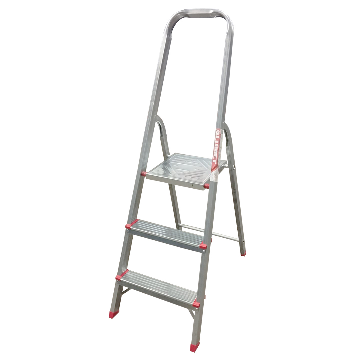 Изображение товара Стремянка стальная Алюмет 239784 3 ступени оцинкованная для работы до 3,3 м