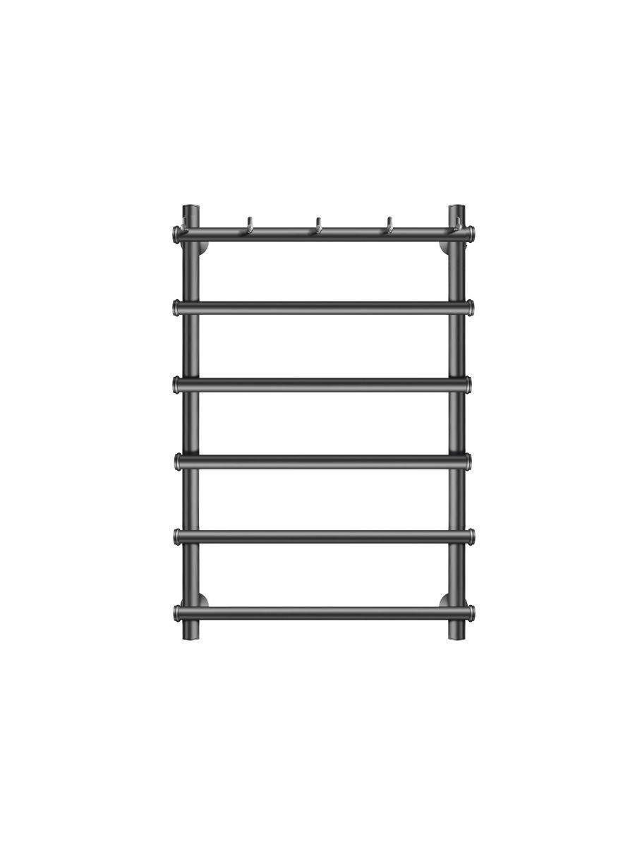 Изображение товара Полотенцесушитель электрический Secado Турин 1 К L 600x800 мм 300 Вт с терморегулятором лесенка цвет графит