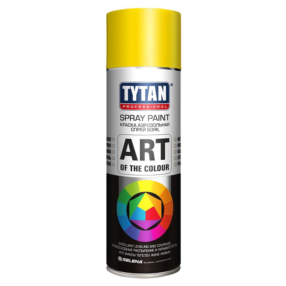 Изображение товара Краска аэрозольная Tytan 54030 глянцевый цвет желтый 0.4 л 1 шт