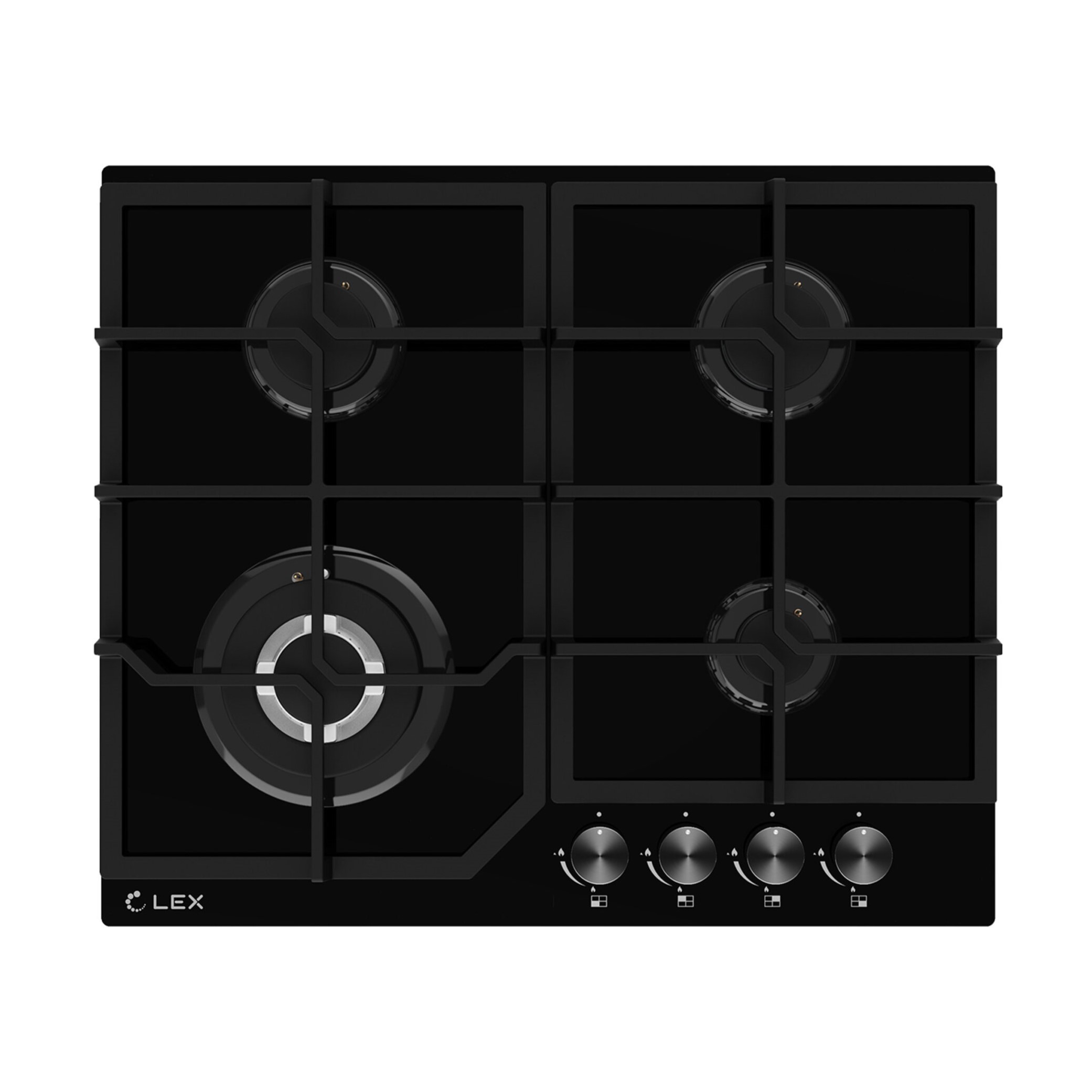 Изображение товара Газовая варочная панель Lex GVG 640-1 BBL 60 см 4 конфорки черный